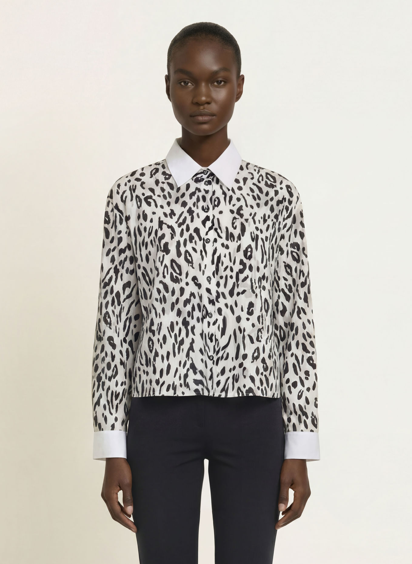 MARC CAIN Hemdbluse: 190 white and black