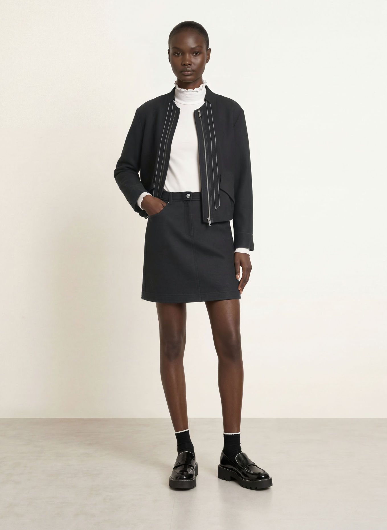 MARC CAIN Jupe: 900 black new