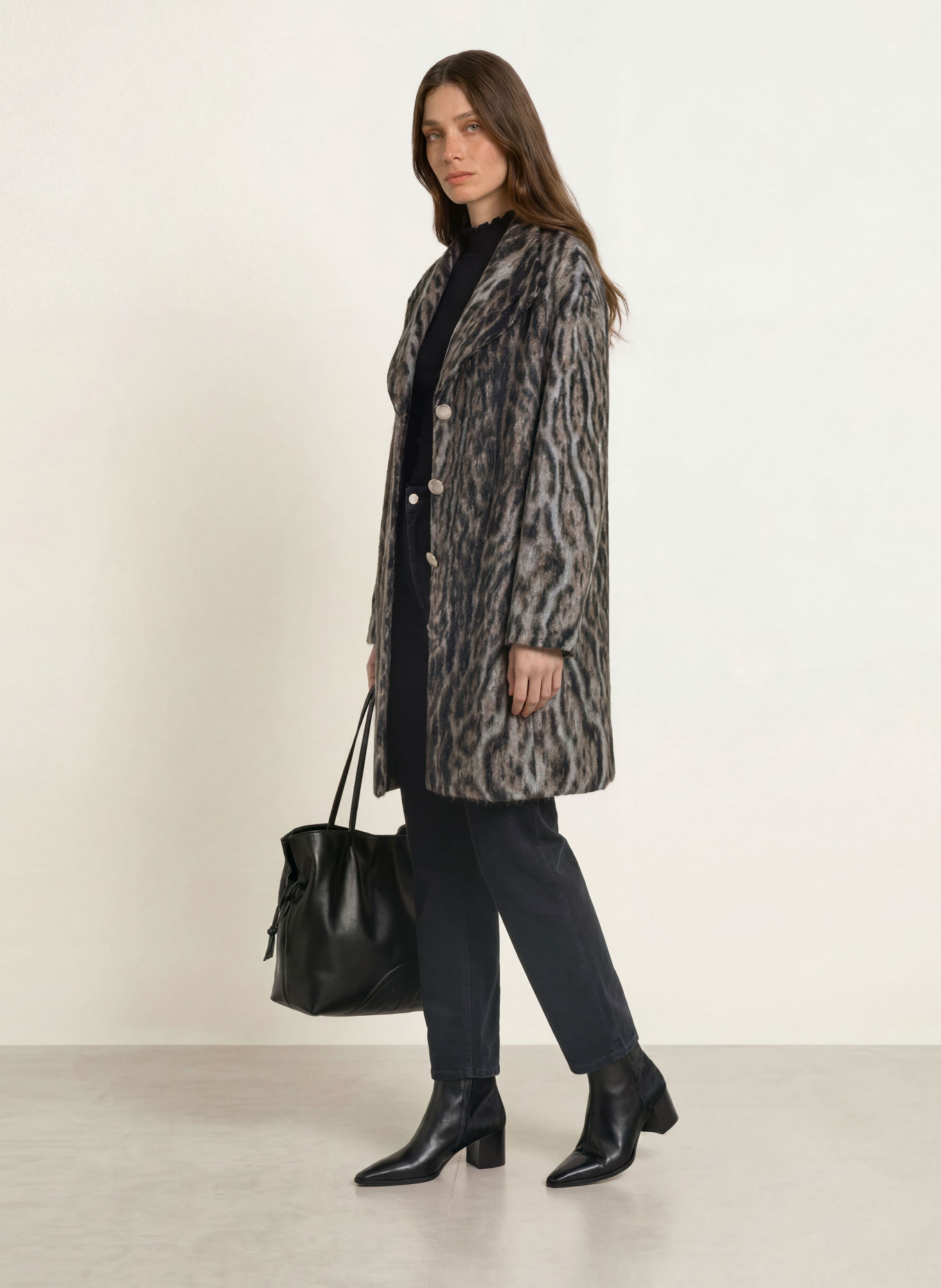 MARC CAIN Gebreide jas met mohair: 648 etherea