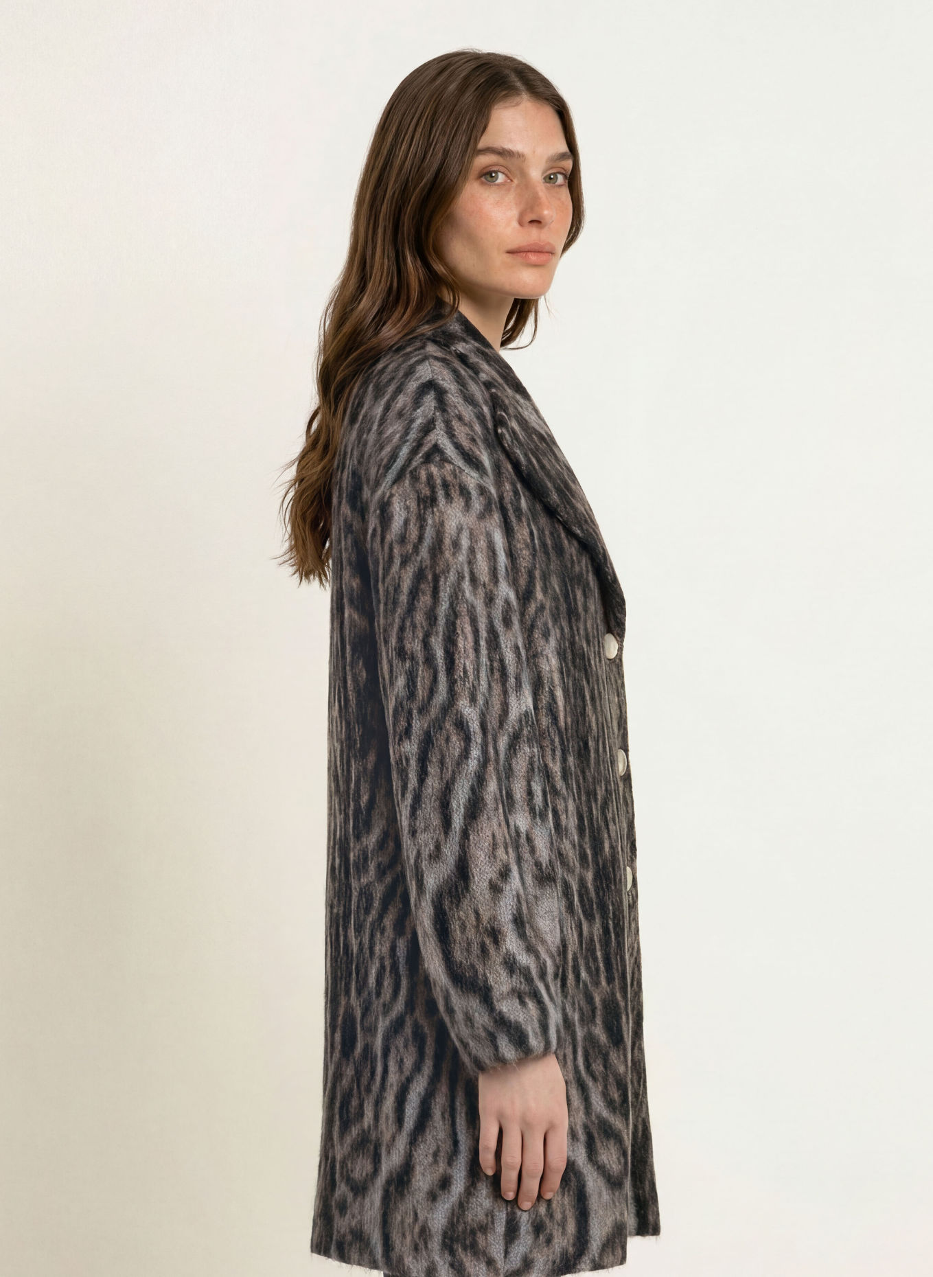 MARC CAIN Gebreide jas met mohair: 648 etherea
