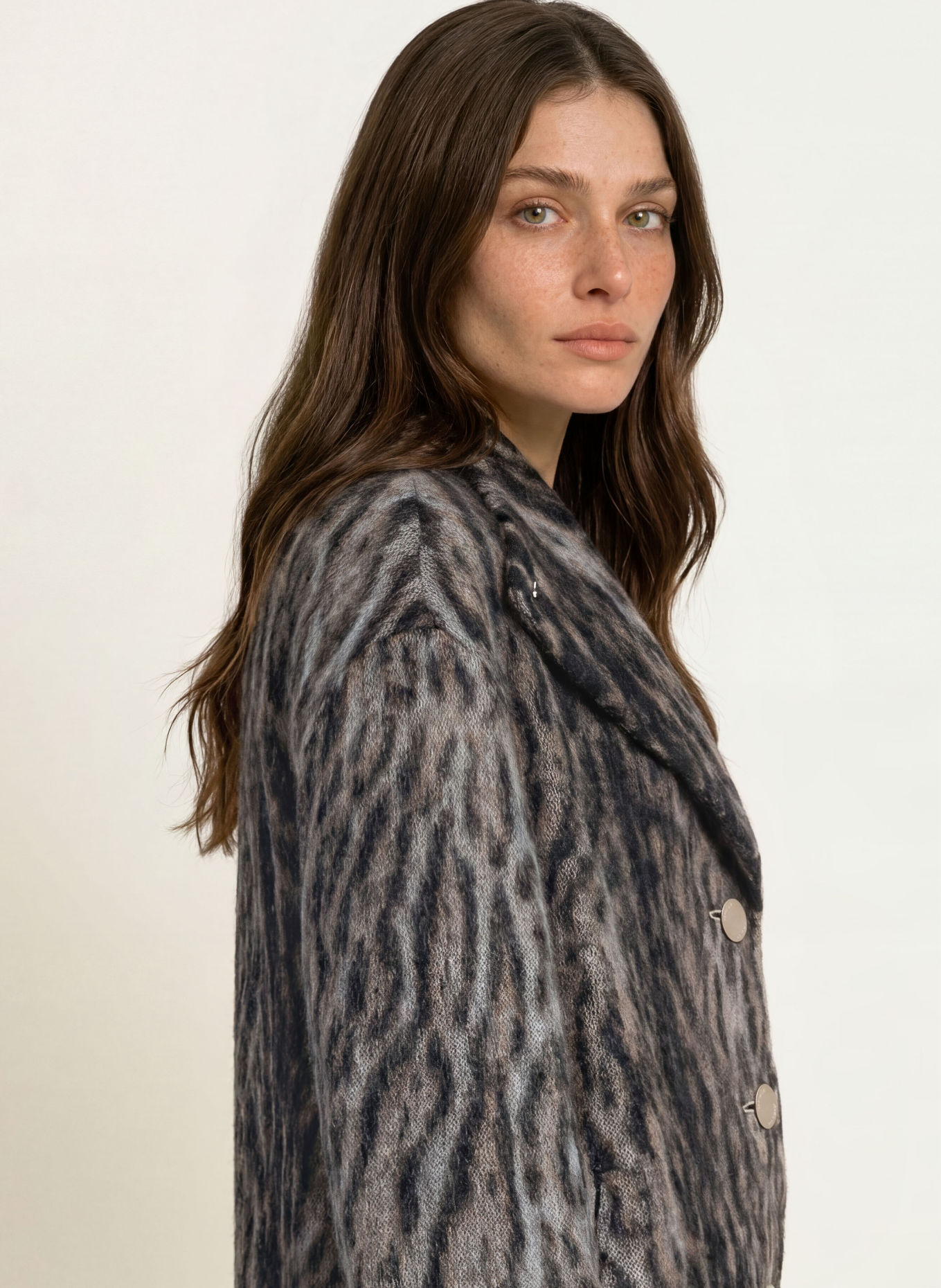 MARC CAIN Gebreide jas met mohair: 648 etherea