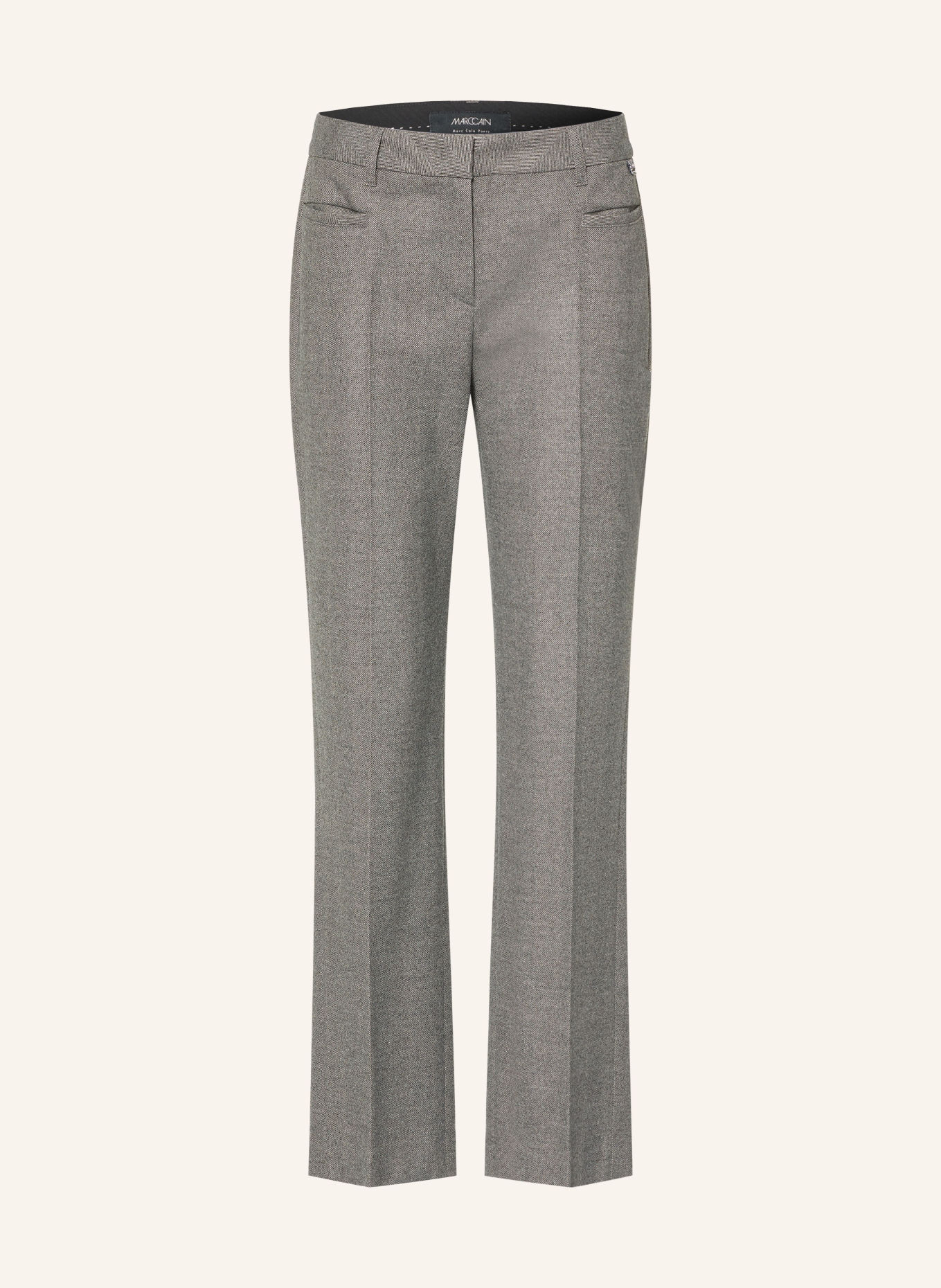 MARC CAIN FENDOU Flannel Pants: 662 driftwood