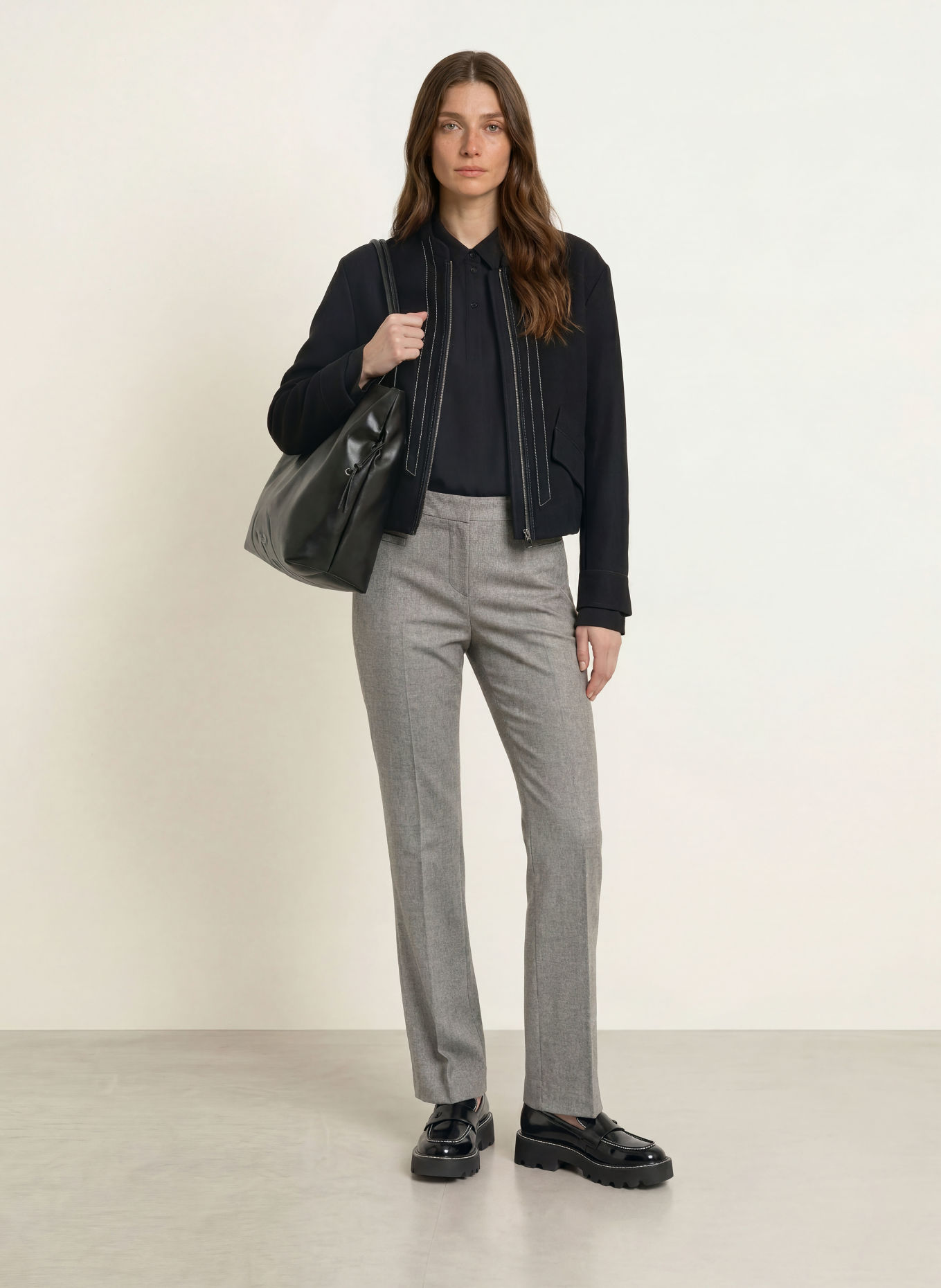 MARC CAIN FENDOU Flannel Pants: 662 driftwood
