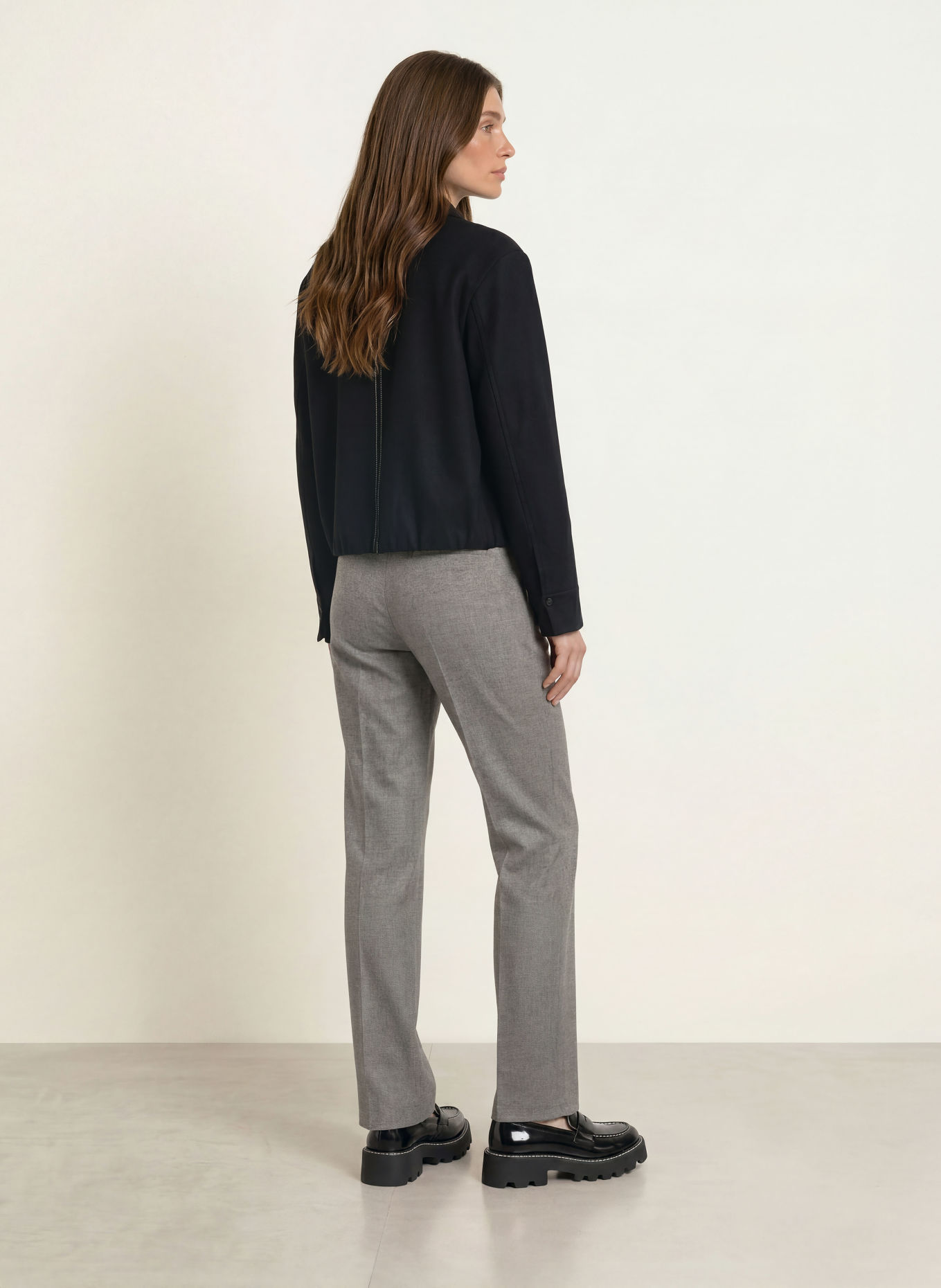 MARC CAIN FENDOU Flannel Pants: 662 driftwood