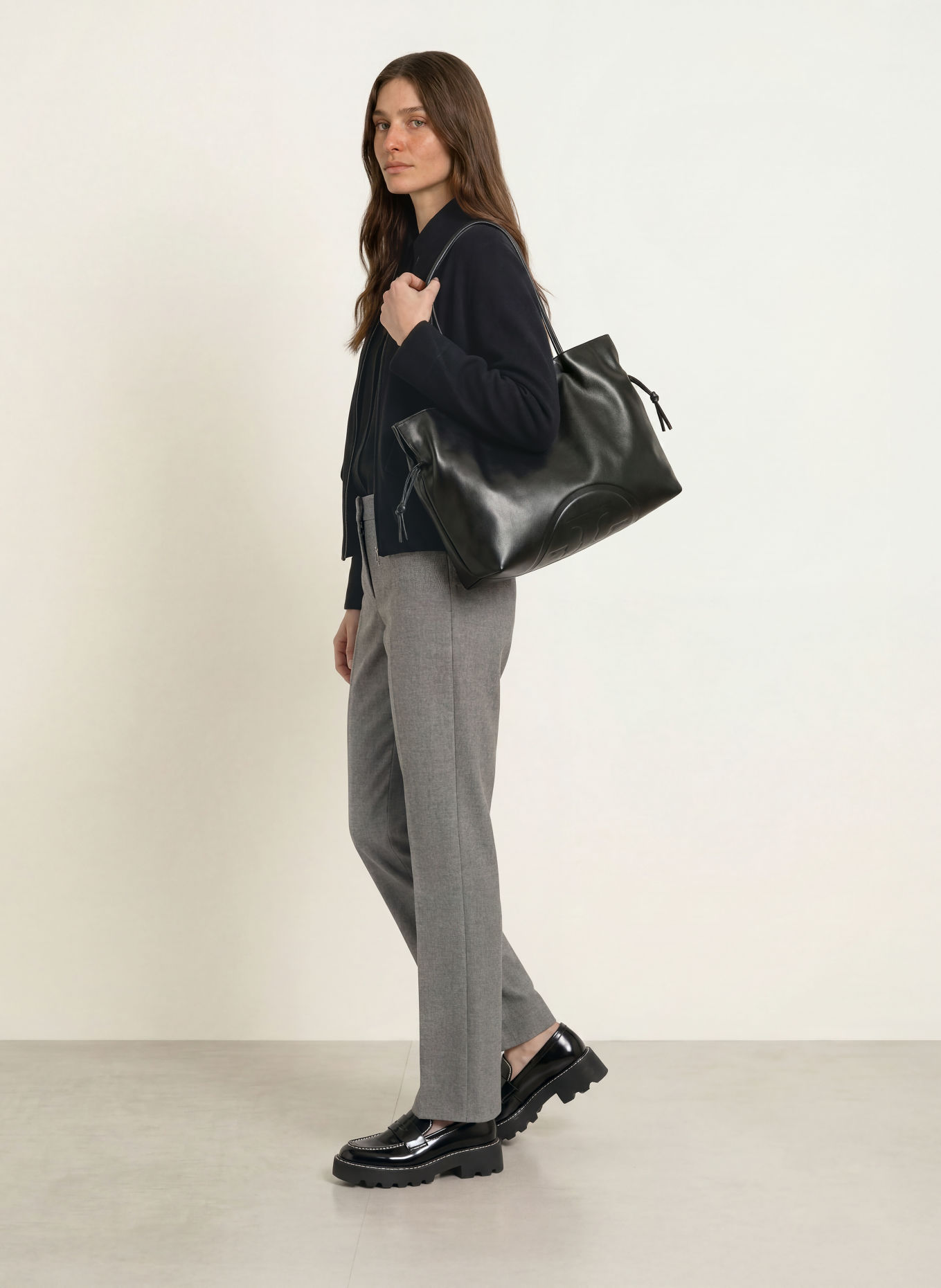MARC CAIN FENDOU Flannel Pants: 662 driftwood