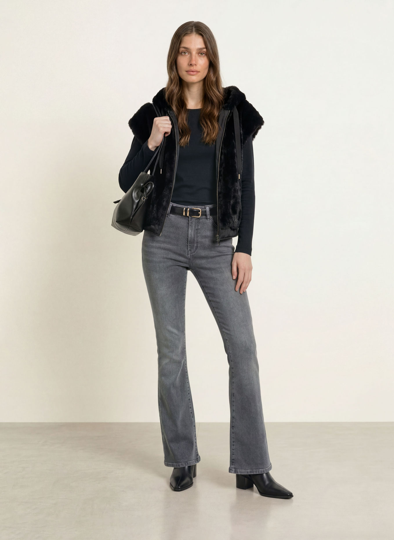 MARC CAIN Flared jeans FRENDA: 880 anthrazit