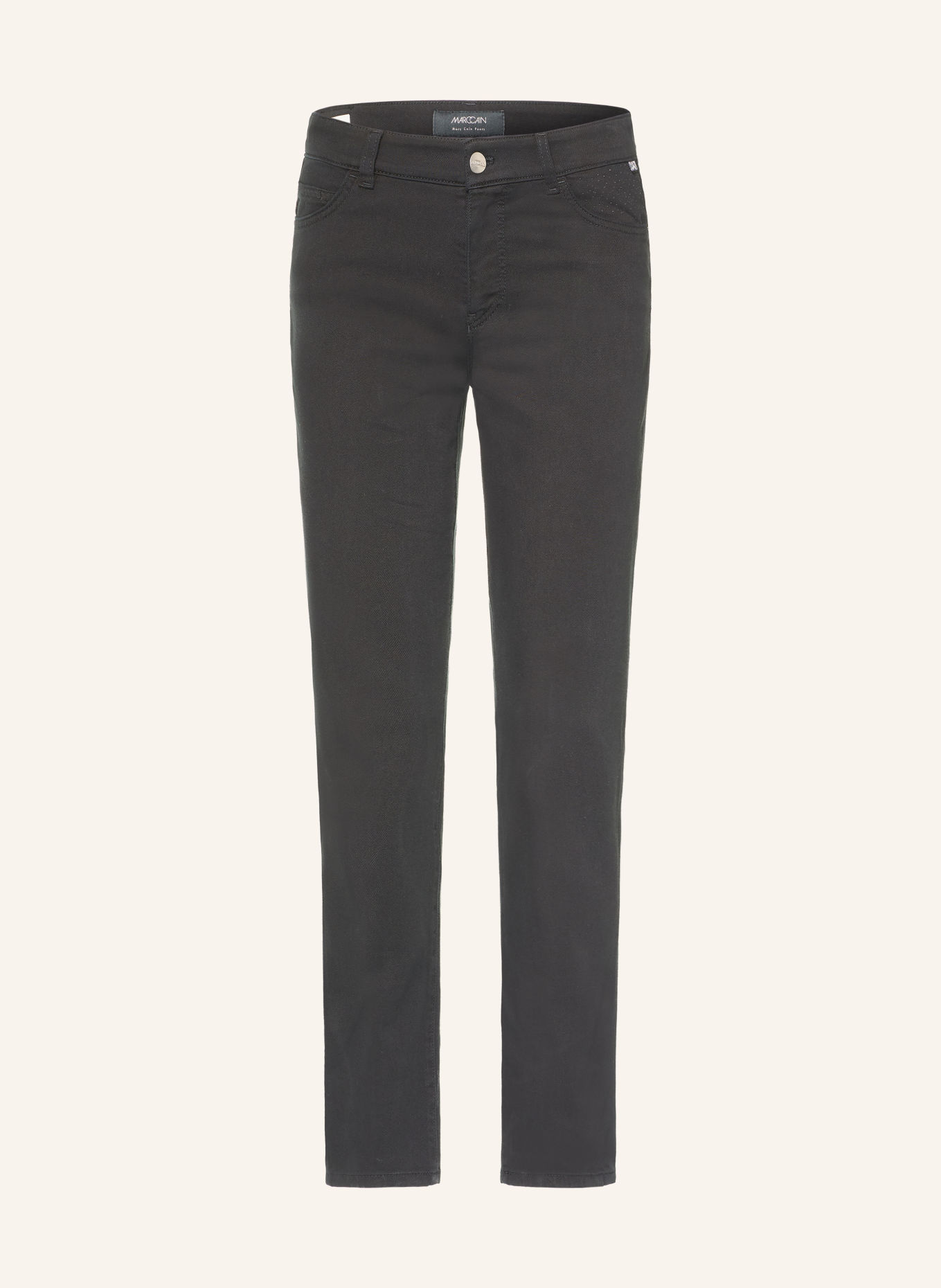 MARC CAIN Jean skinny SILEA avec strass: 900 black new