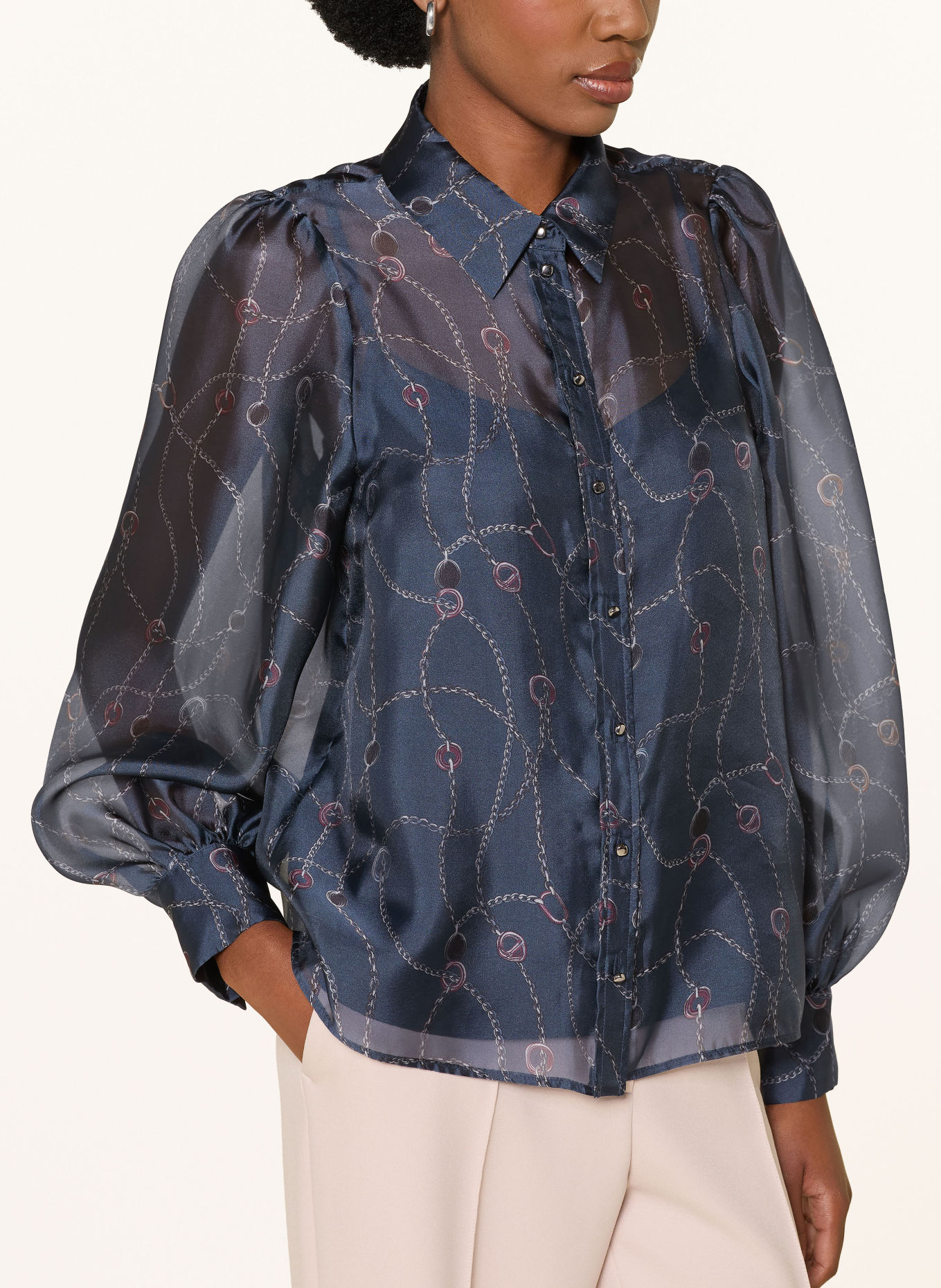 MARC CAIN Shirt blouse: 393 pageant blue