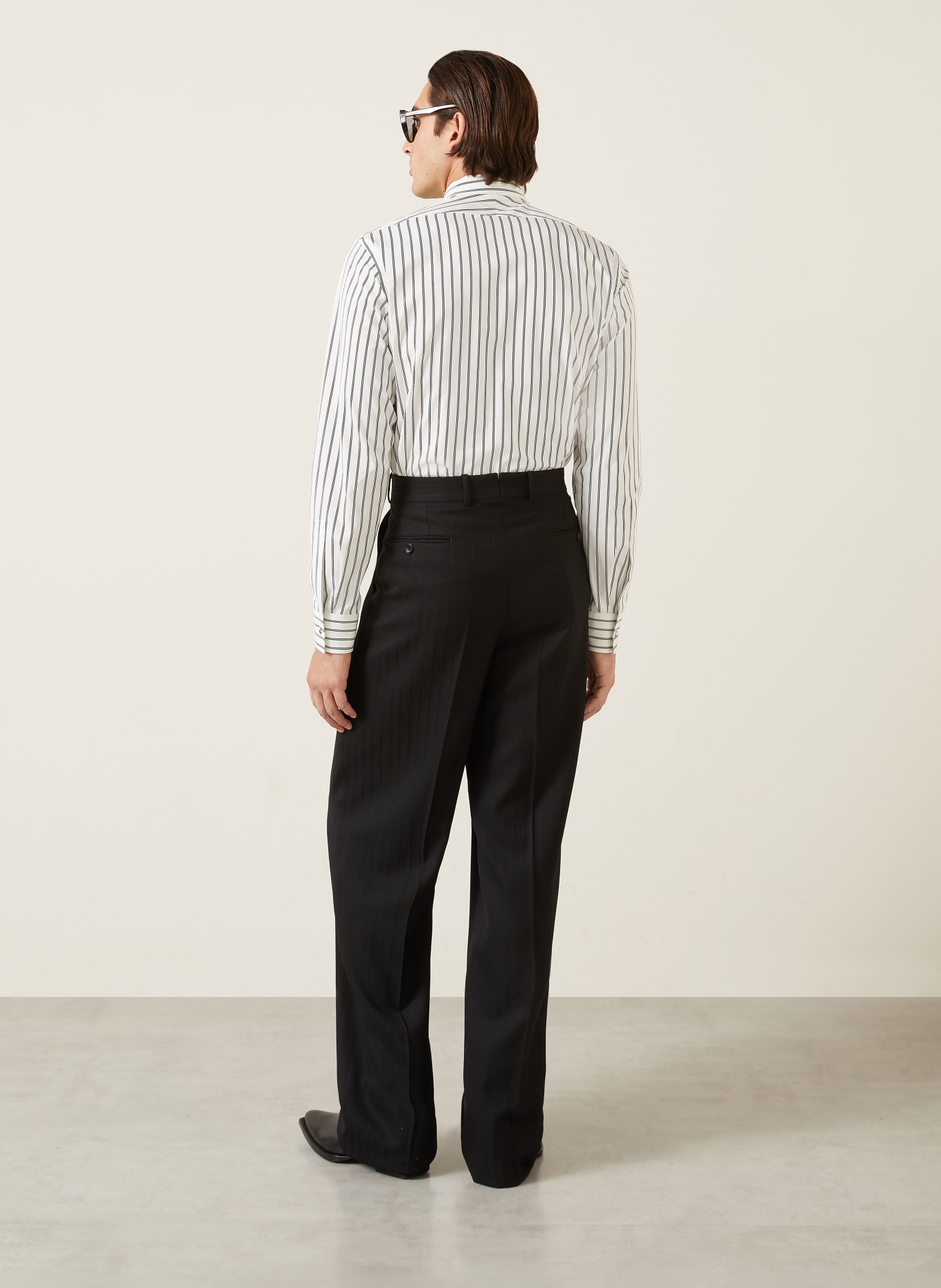 TOM FORD Overhemd met normale pasvorm: WIT / ZWART