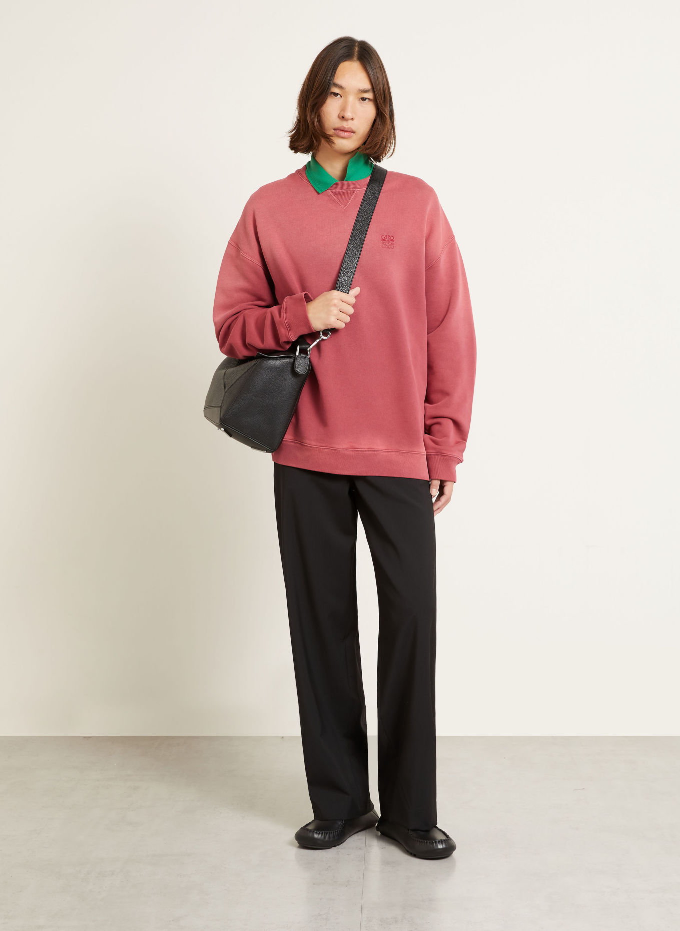 LOEWE Broek in joggingstijl, losse pasvorm: ZWART