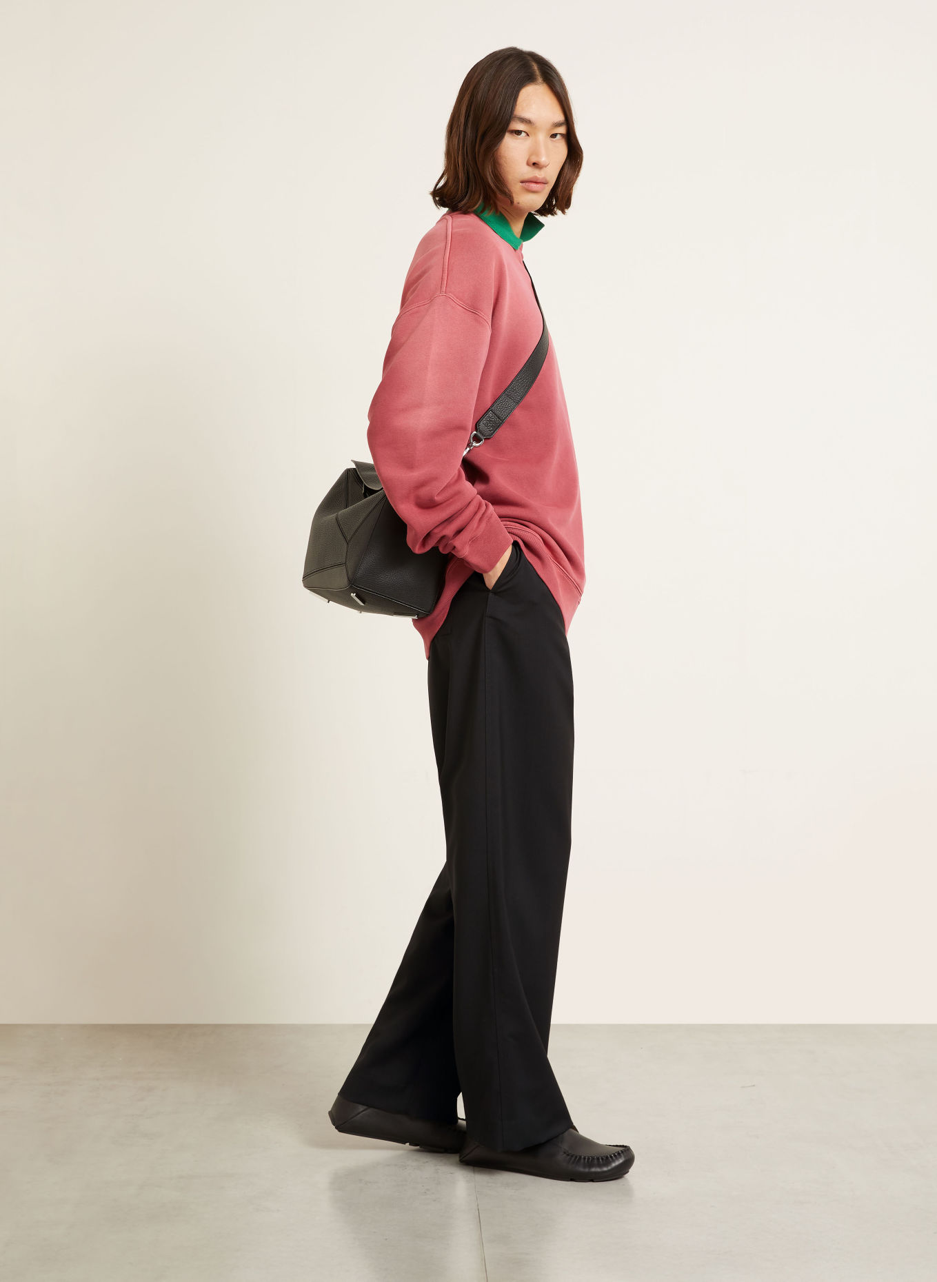 LOEWE Broek in joggingstijl, losse pasvorm: ZWART