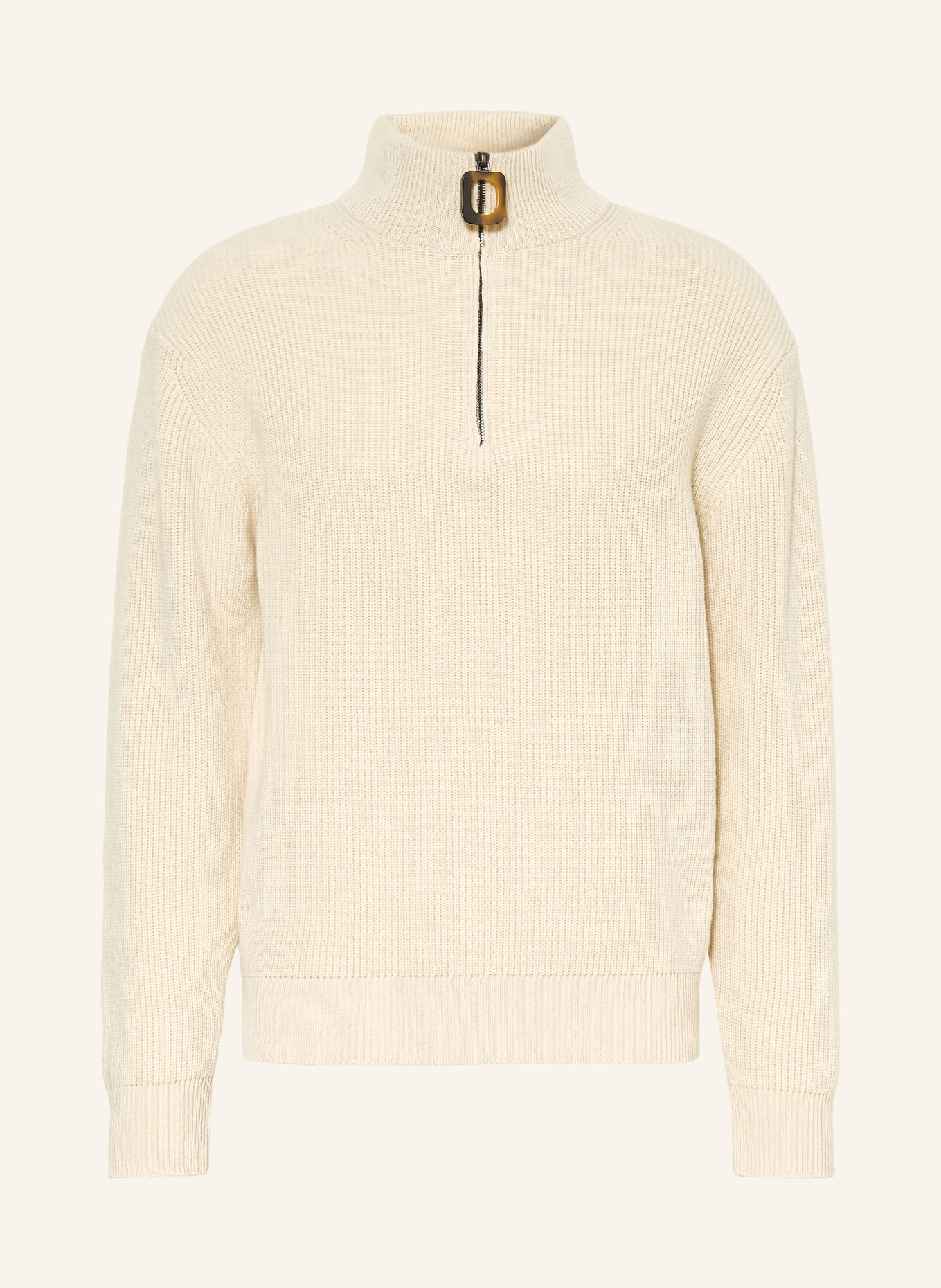 JW ANDERSON Pull col zippé: CRÈME