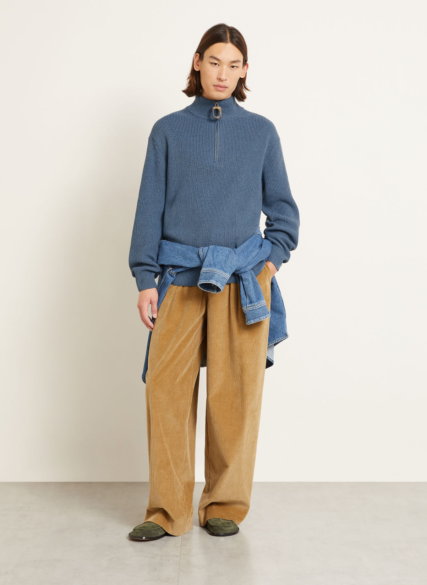 JW ANDERSON Pull col zippé: BLEU