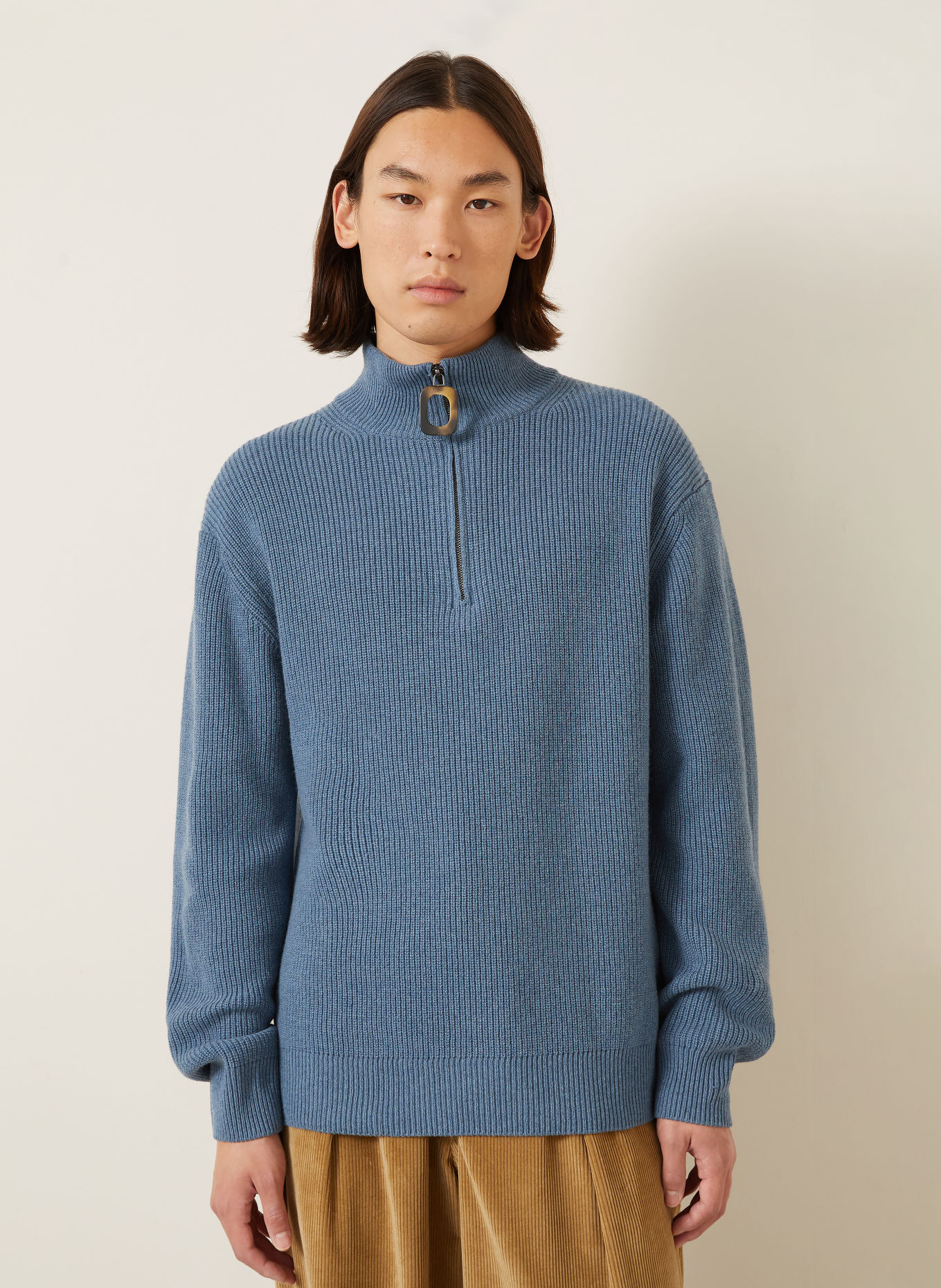 JW ANDERSON Pull col zippé: BLEU