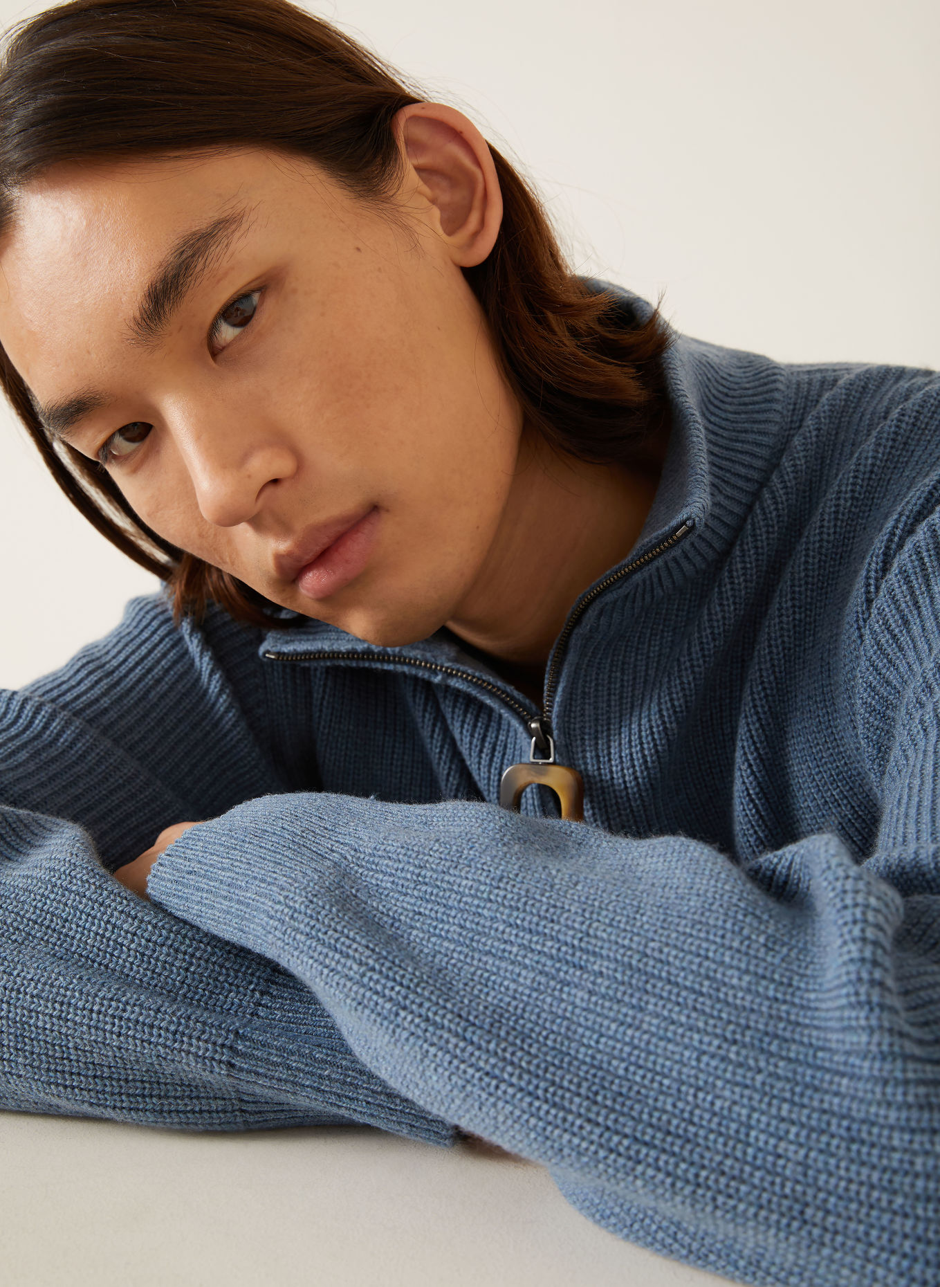 JW ANDERSON Pull col zippé: BLEU