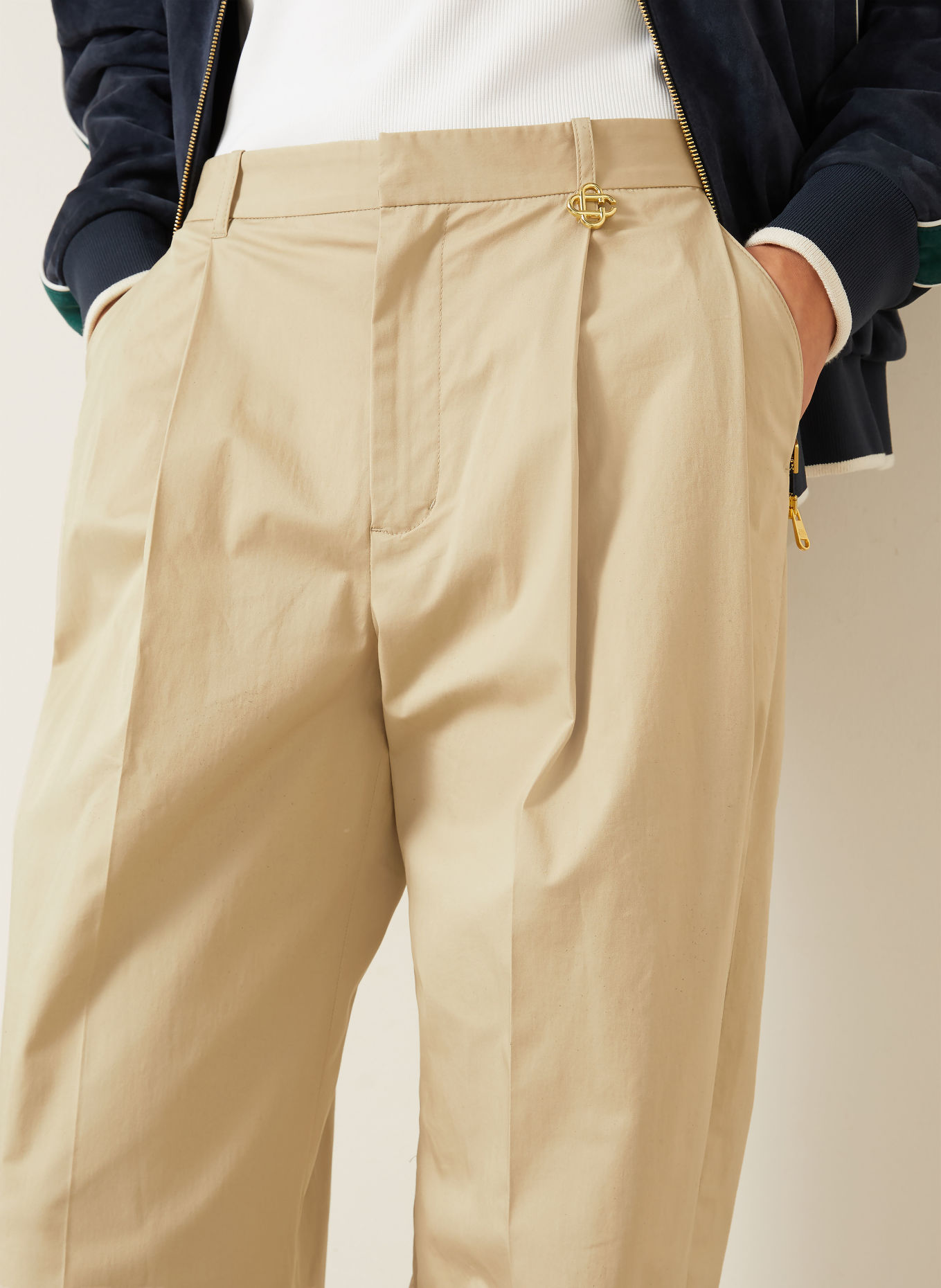 Casablanca Pantalon coupe classique: MARRON CLAIR