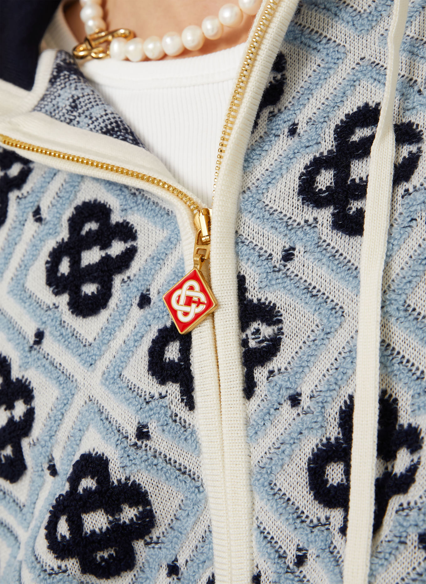 Casablanca Gilet: BLEU CLAIR / BLEU FONCÉ / BLANC