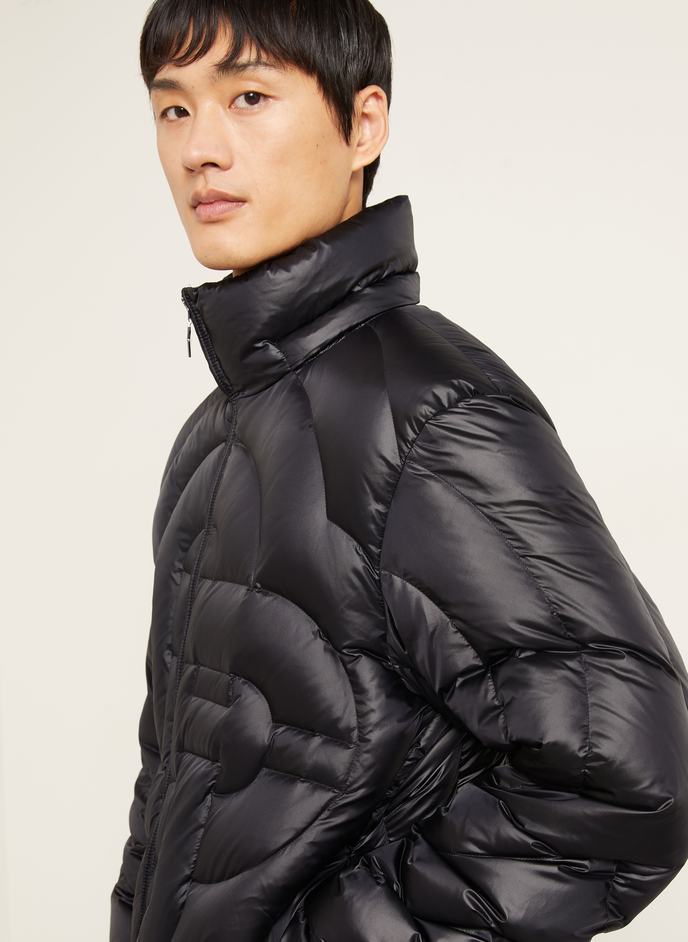 Casablanca Down jacket with removable hood: BLACK