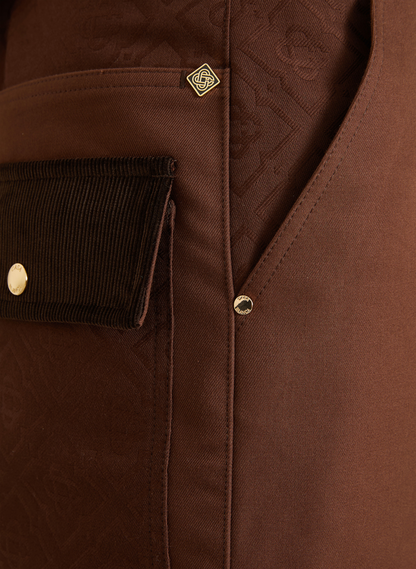 Casablanca Short jacquard coupe décontractée: MARRON FONCÉ