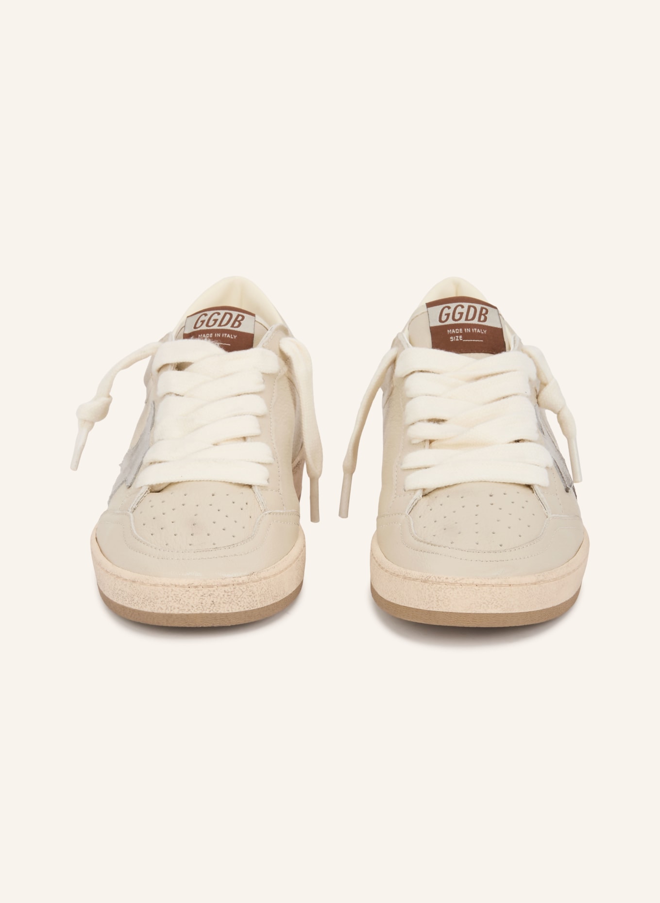 GOLDEN GOOSE BALL STAR Sneakers: ECRU / BROWN / GRAY
