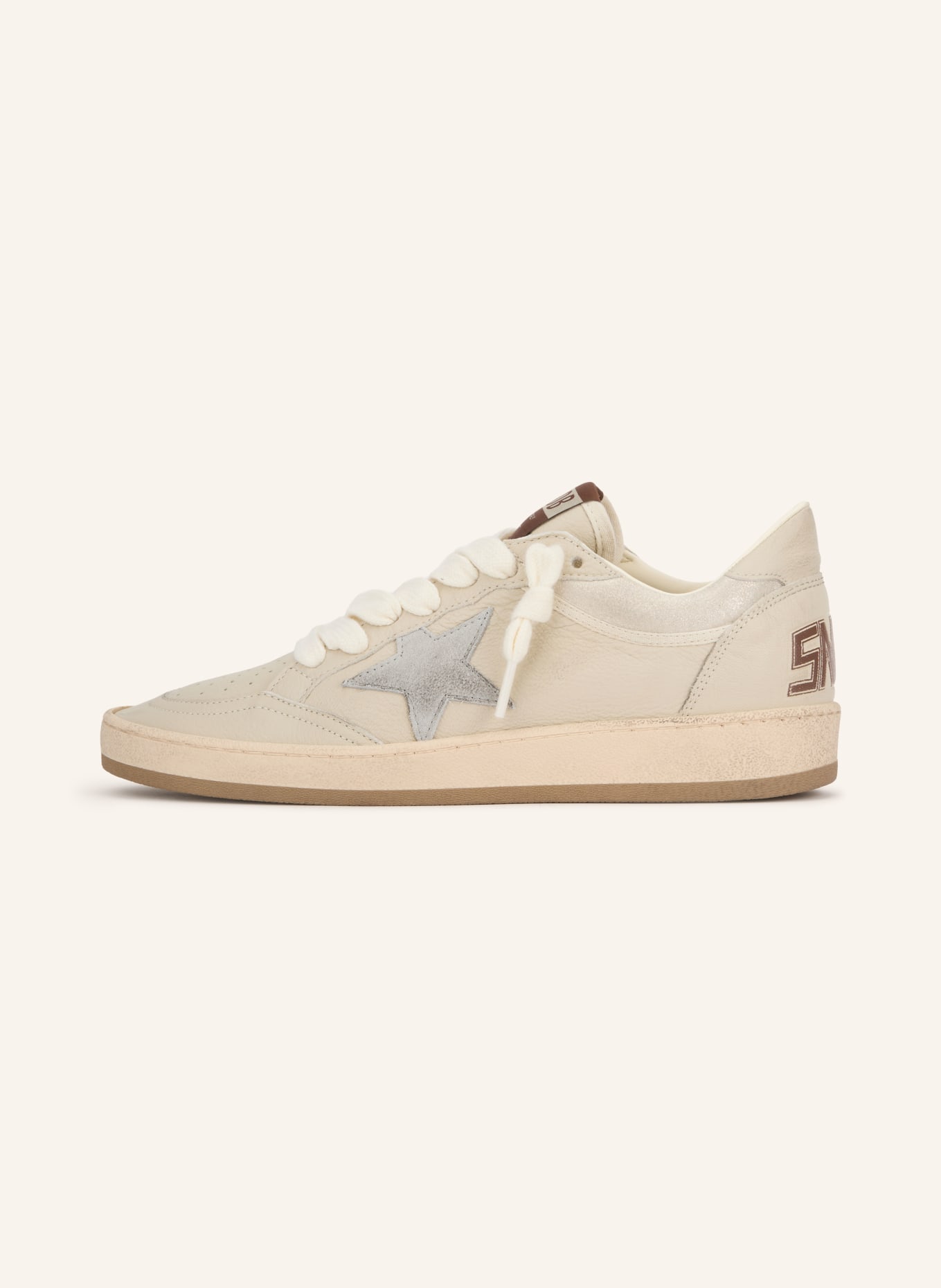 GOLDEN GOOSE BALL STAR Sneakers: ECRU / BROWN / GRAY