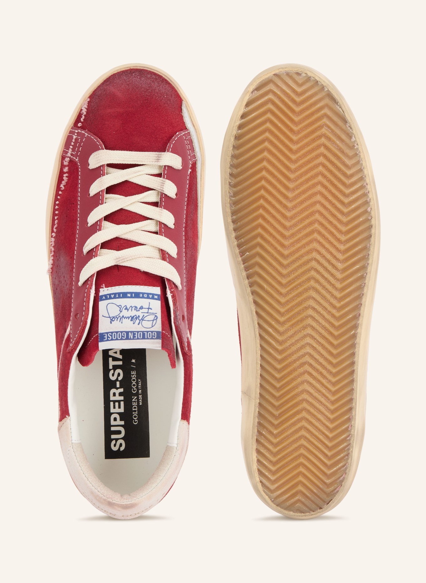 GOLDEN GOOSE Sneaker SUPER-STAR: DUNKELROT