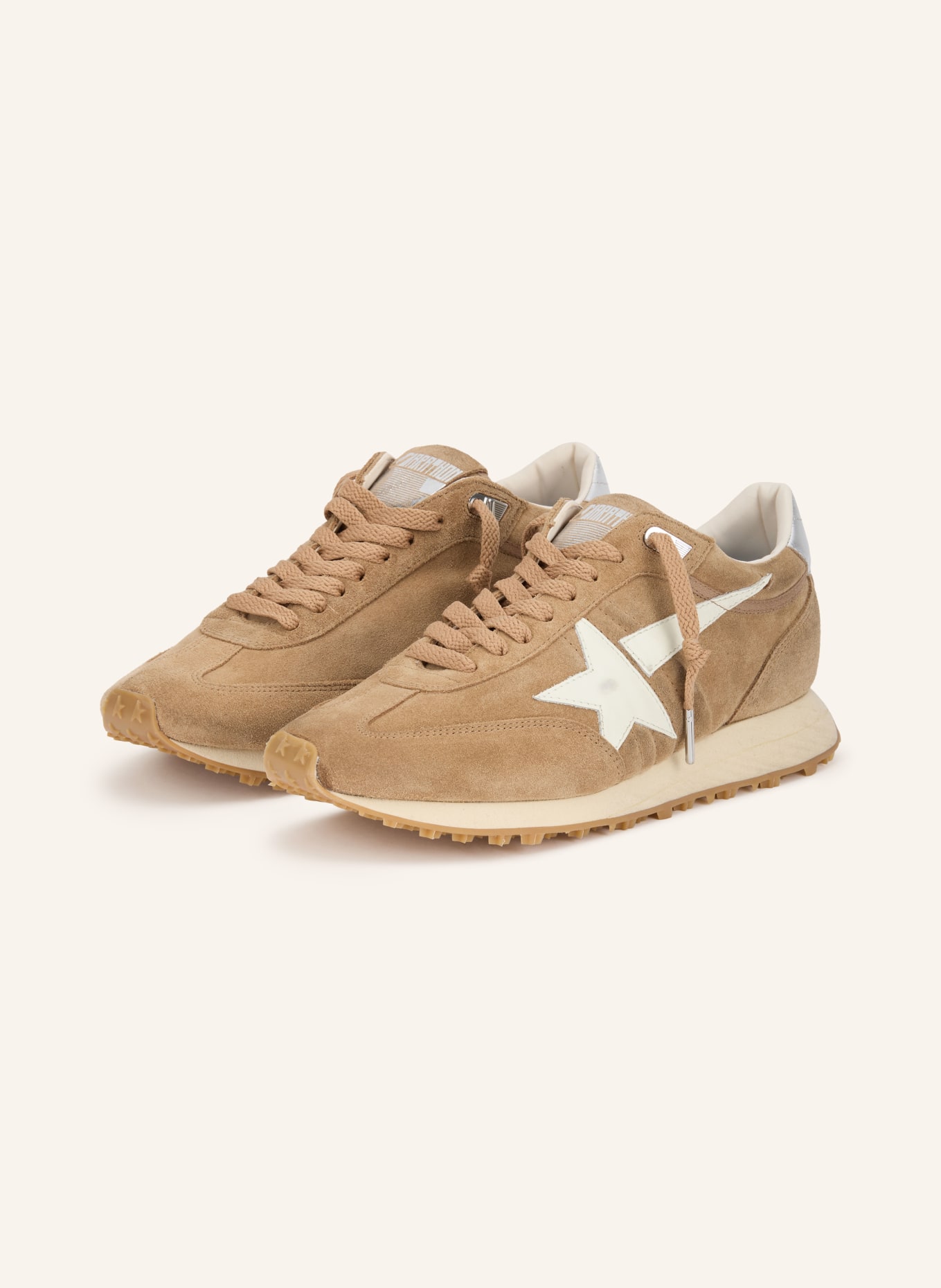 GOLDEN GOOSE MARATHON Sneakers: CAMEL / SILVER / CREAM