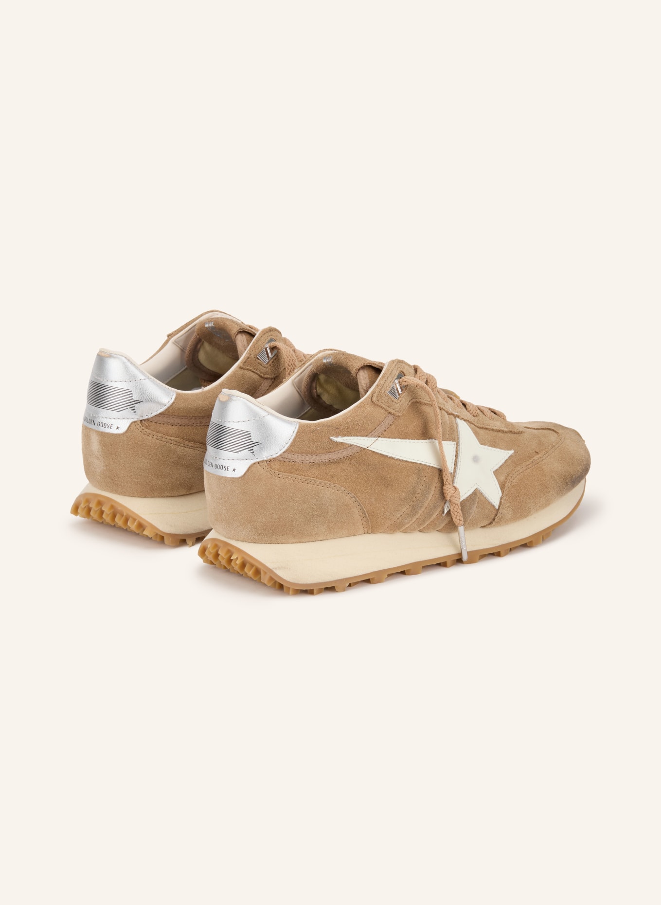 GOLDEN GOOSE MARATHON Sneakers: CAMEL / SILVER / CREAM