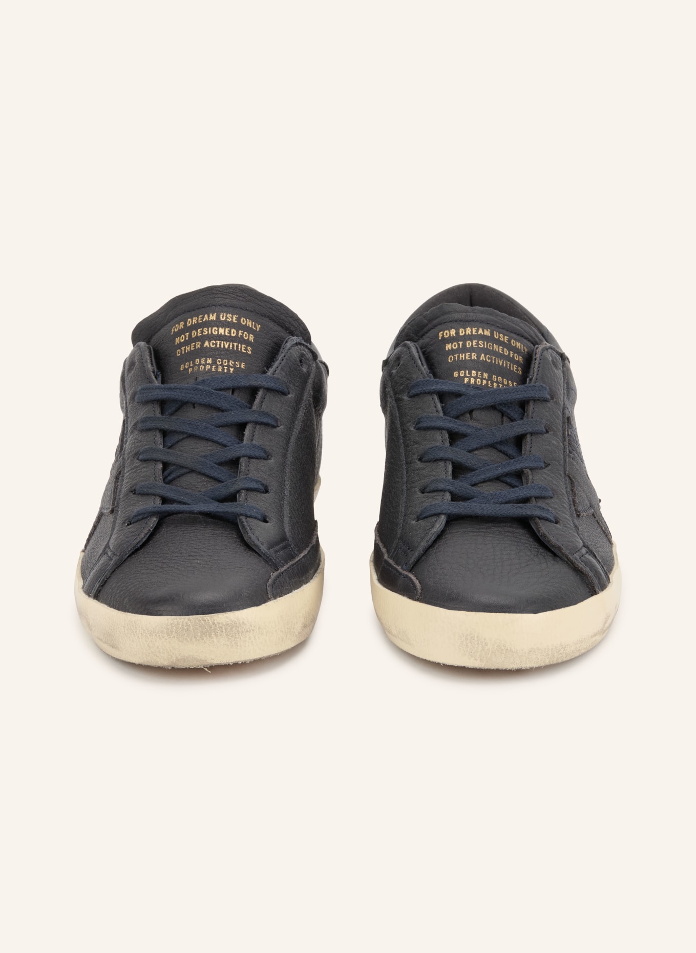 GOLDEN GOOSE Sneaker SUPER-STAR: DUNKELBLAU / GOLD