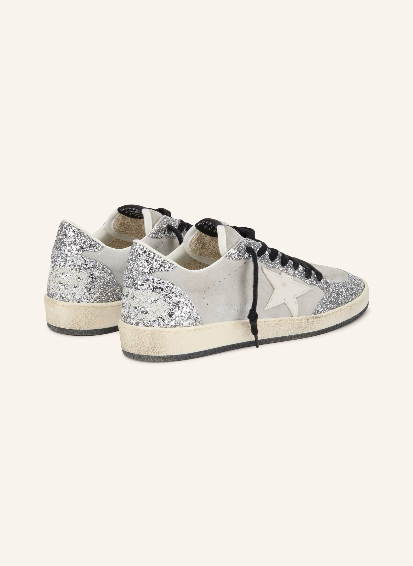 GOLDEN GOOSE Sneaker BALL STAR: BLAUGRAU / SILBER / WEISS