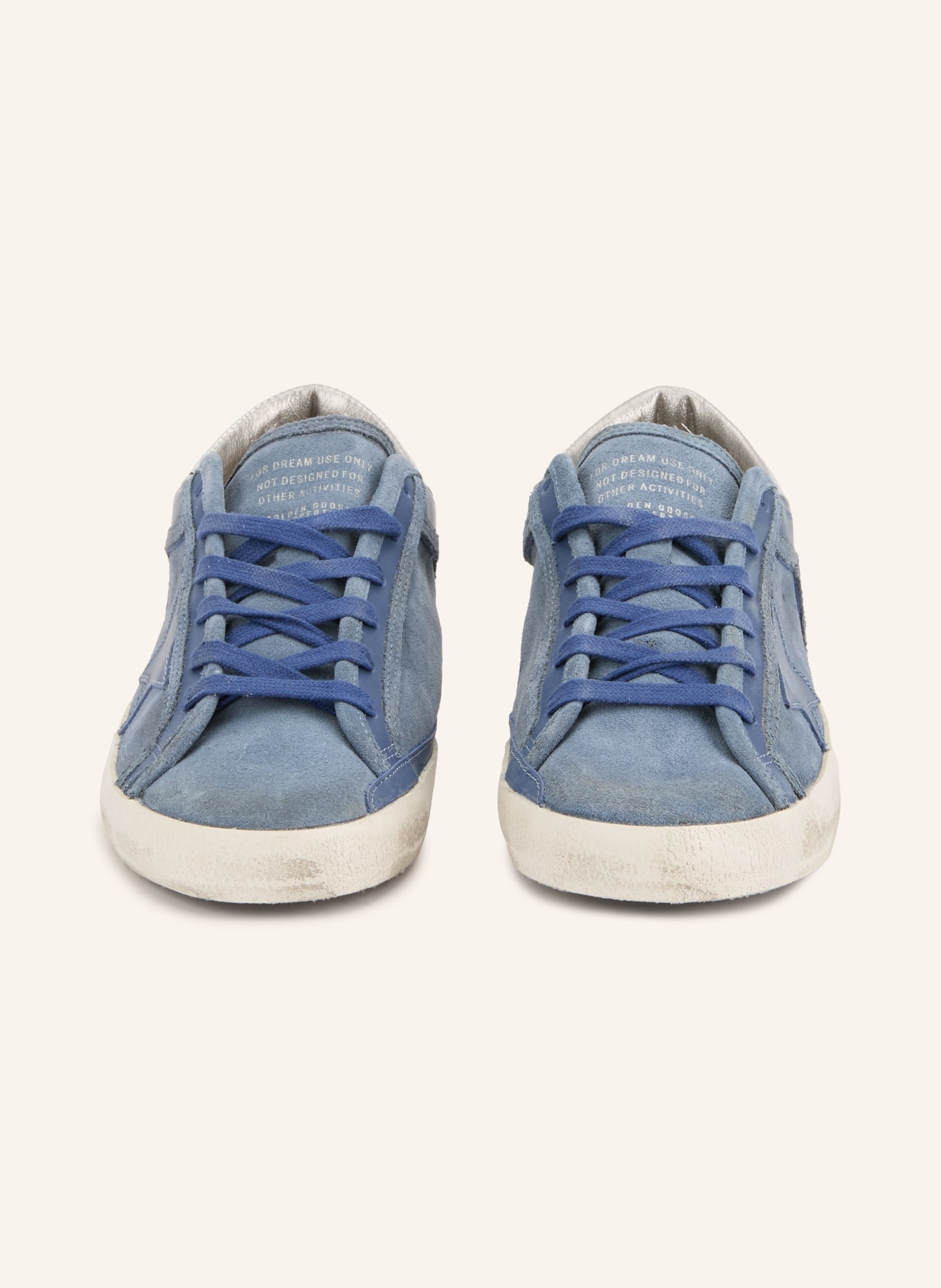 GOLDEN GOOSE SUPER-STAR Sneakers: BLUE / SILVER