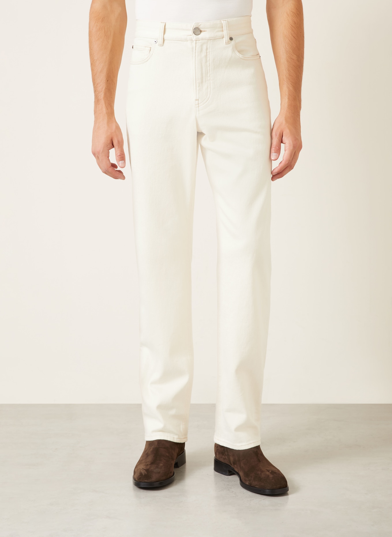 AGNONA Jeans Regular Fit: ECRU