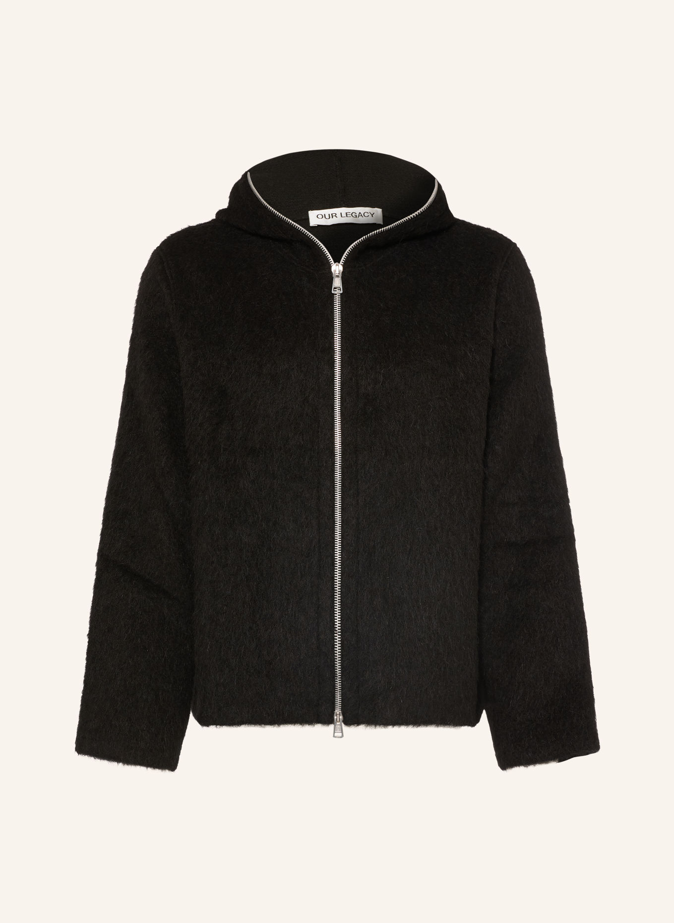 OUR LEGACY Kunstfell-Jacke: SCHWARZ