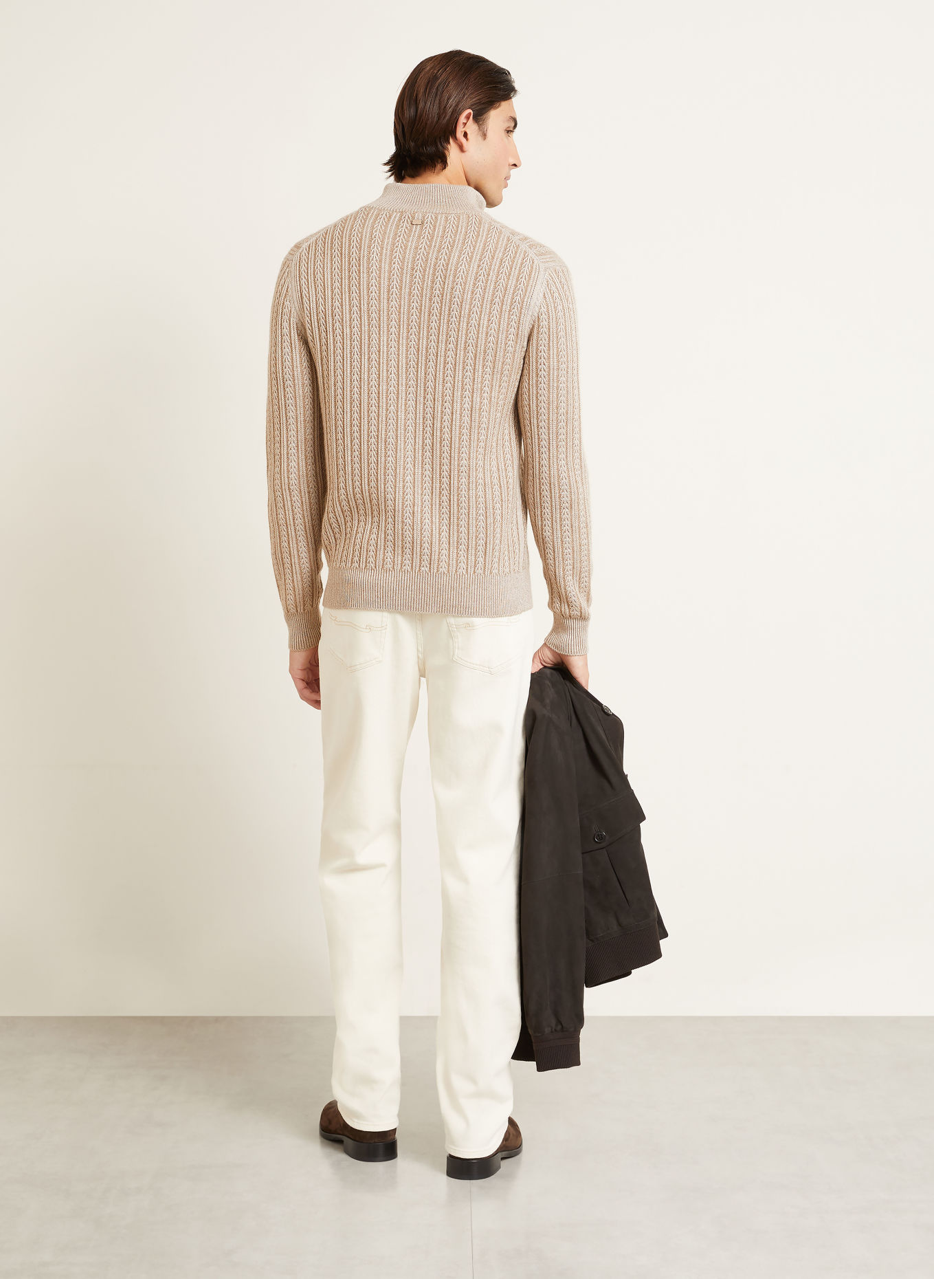 AGNONA Schipperstruien met kasjmier: BEIGE / CRÈME