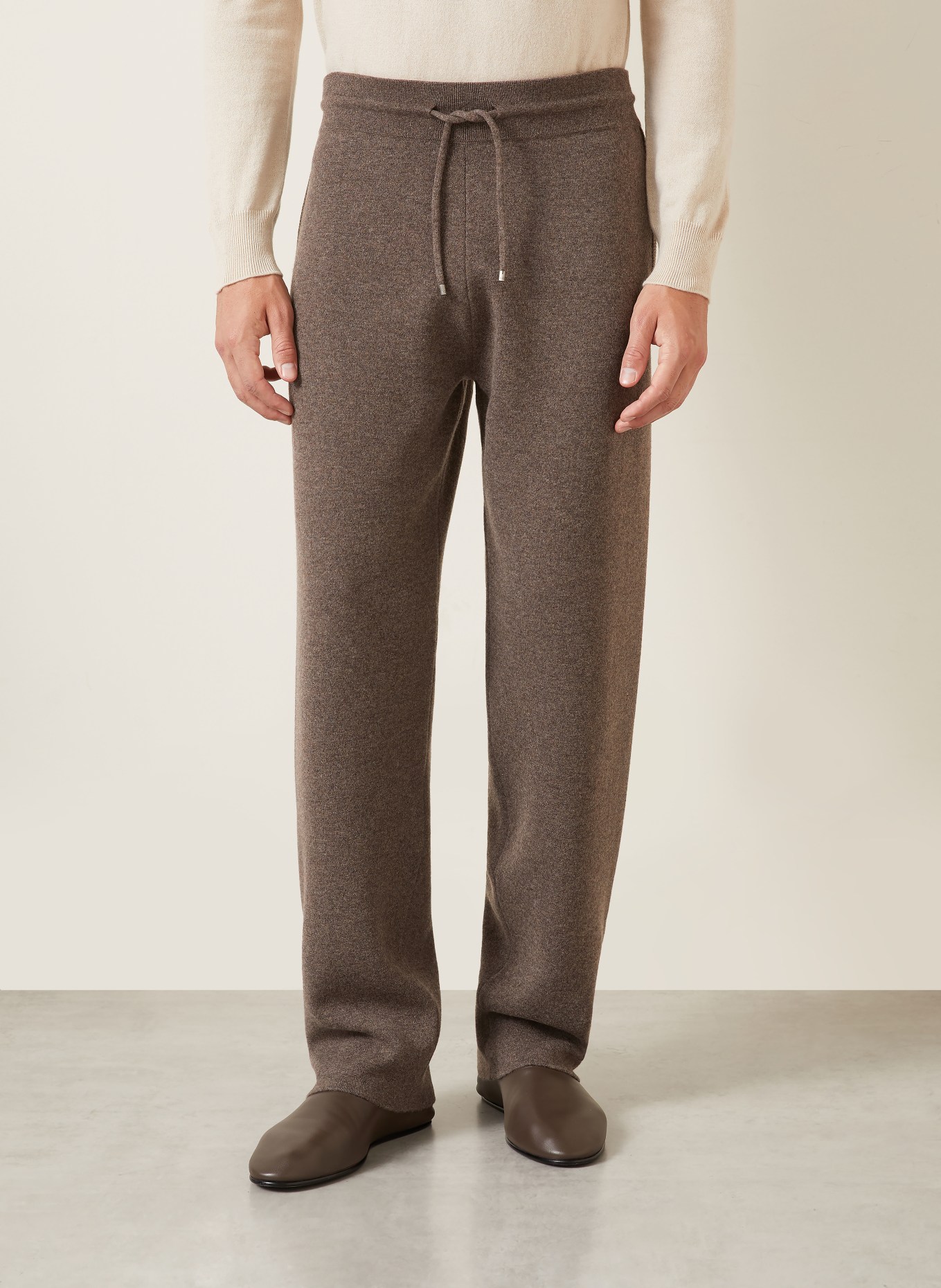 AGNONA Strickhose mit Cashmere: TAUPE