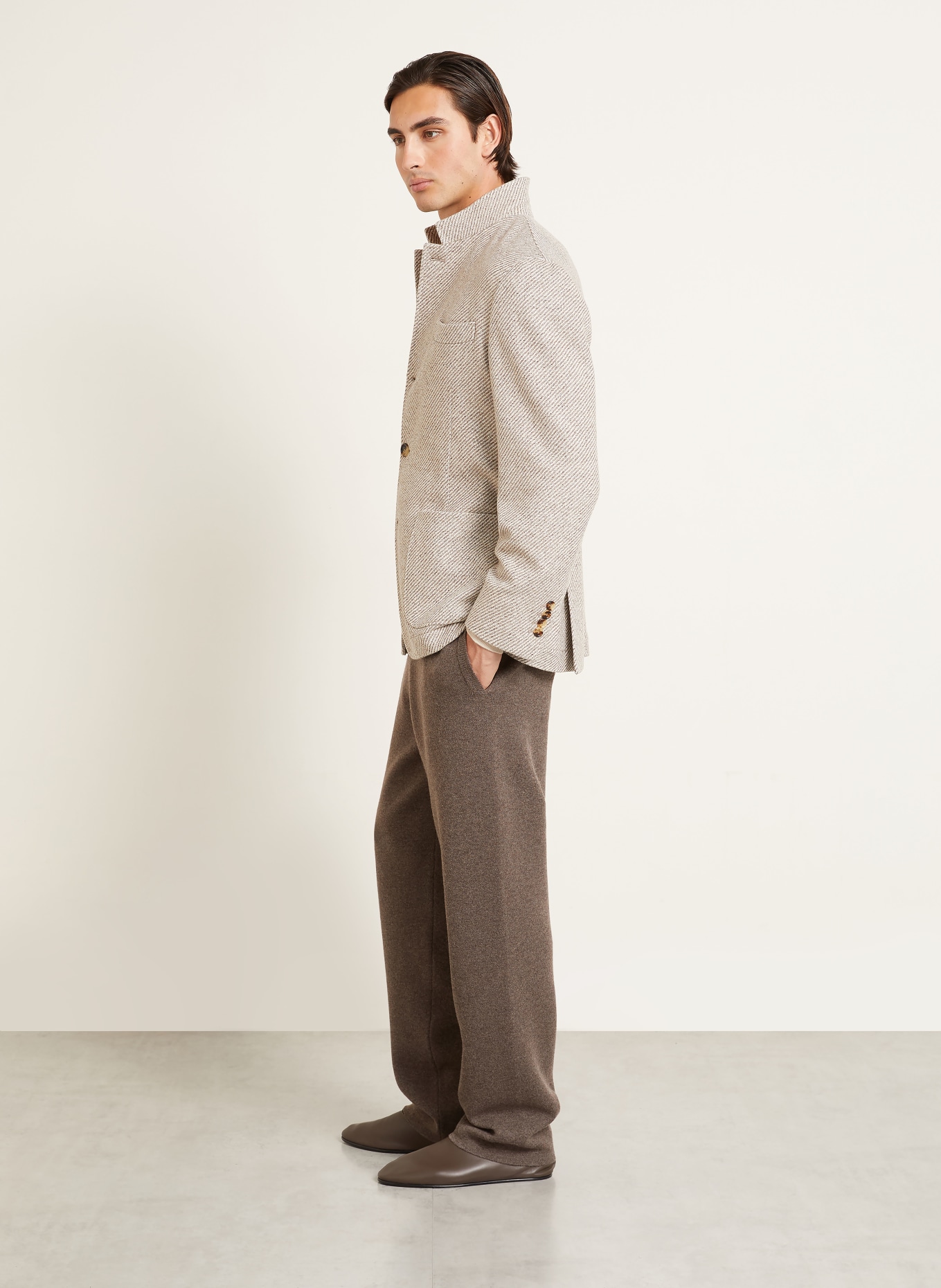 AGNONA Strickhose mit Cashmere: TAUPE