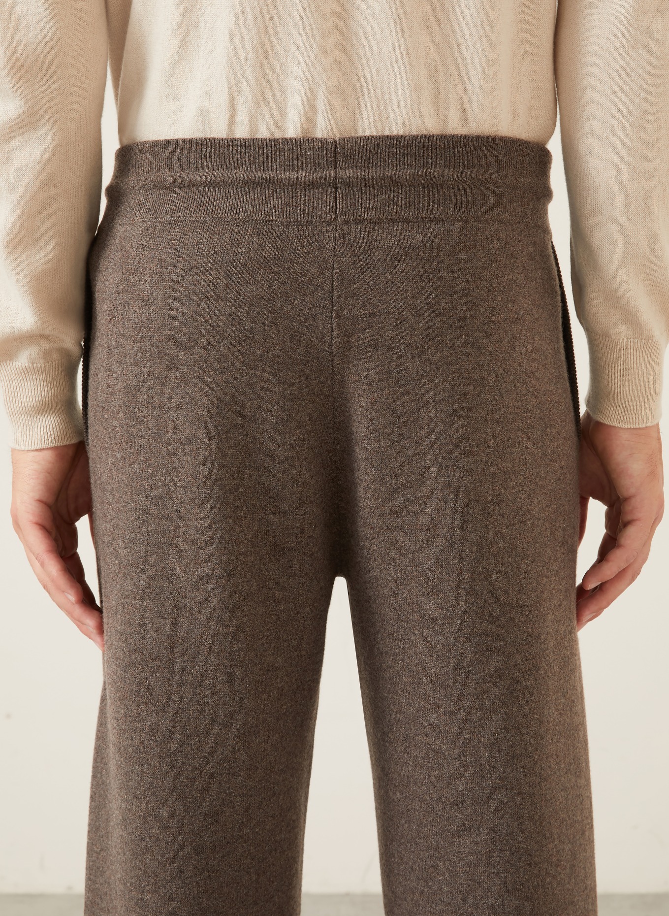 AGNONA Strickhose mit Cashmere: TAUPE