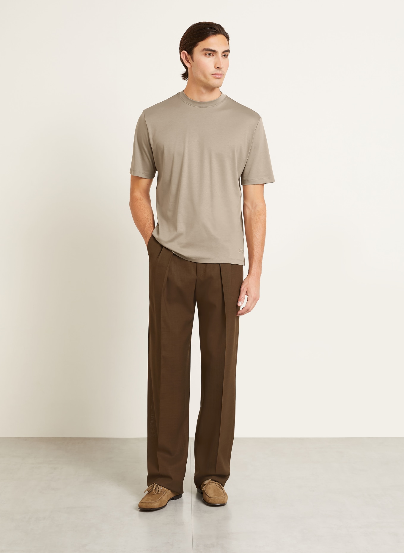 AGNONA T-Shirt: TAUPE