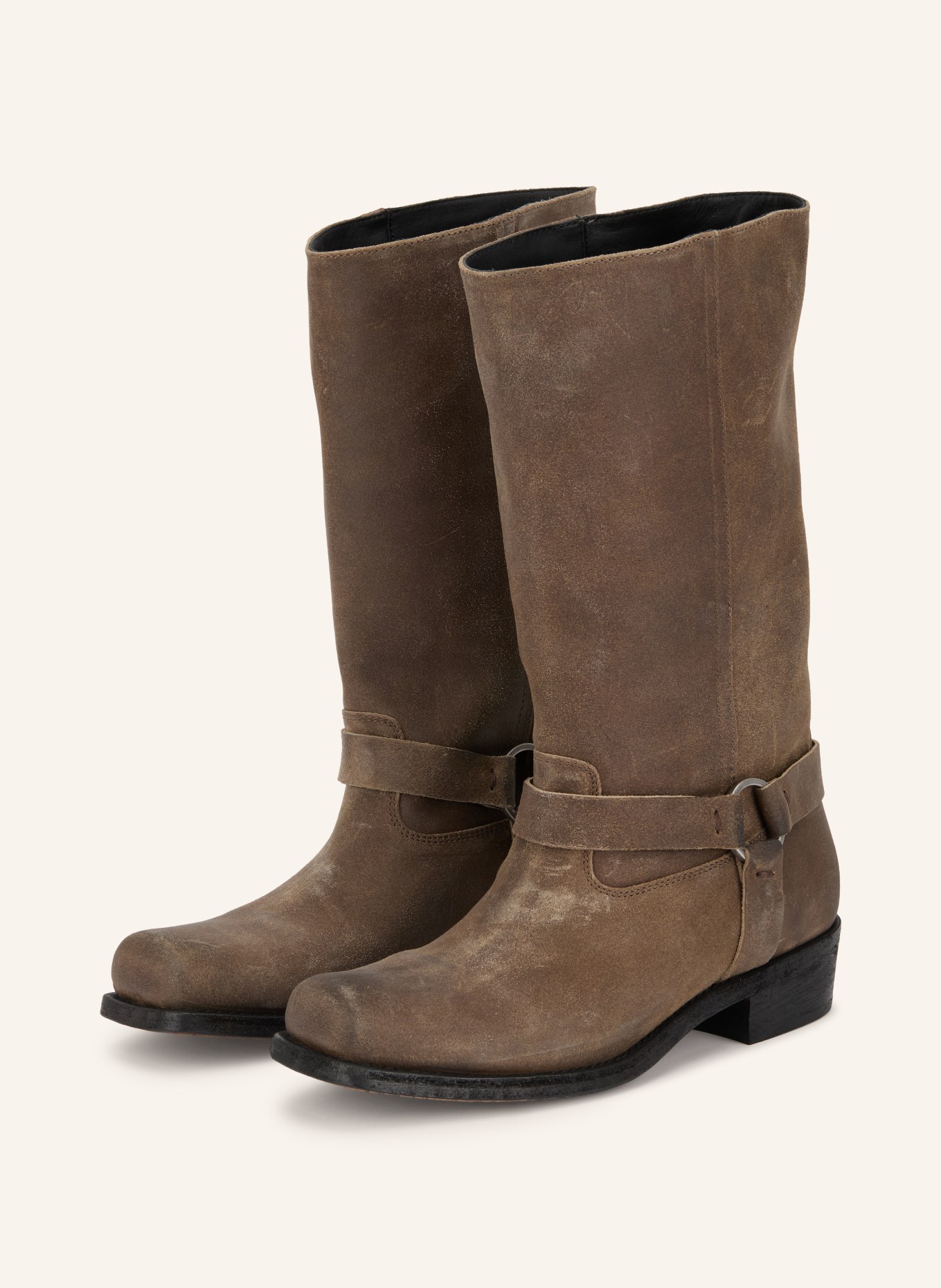 GOLDEN GOOSE Biker Boots: TAUPE