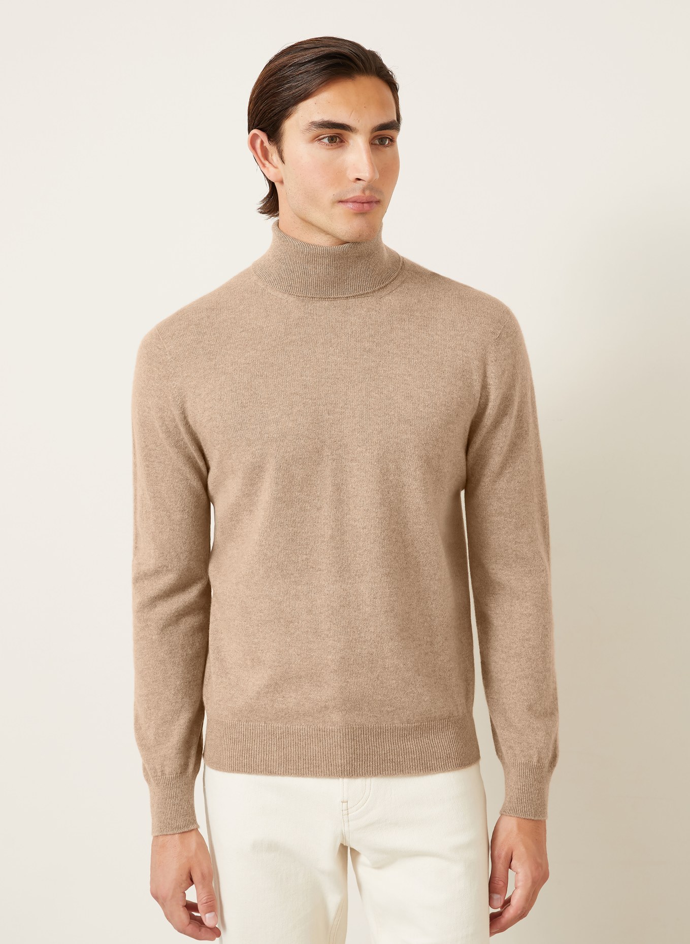 AGNONA Rollkragenpullover aus Cashmere: BEIGE