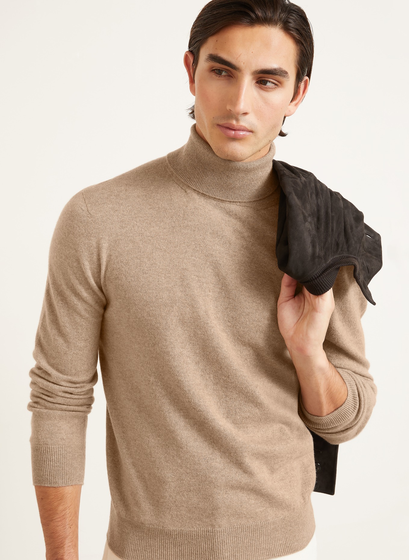 AGNONA Rollkragenpullover aus Cashmere: BEIGE