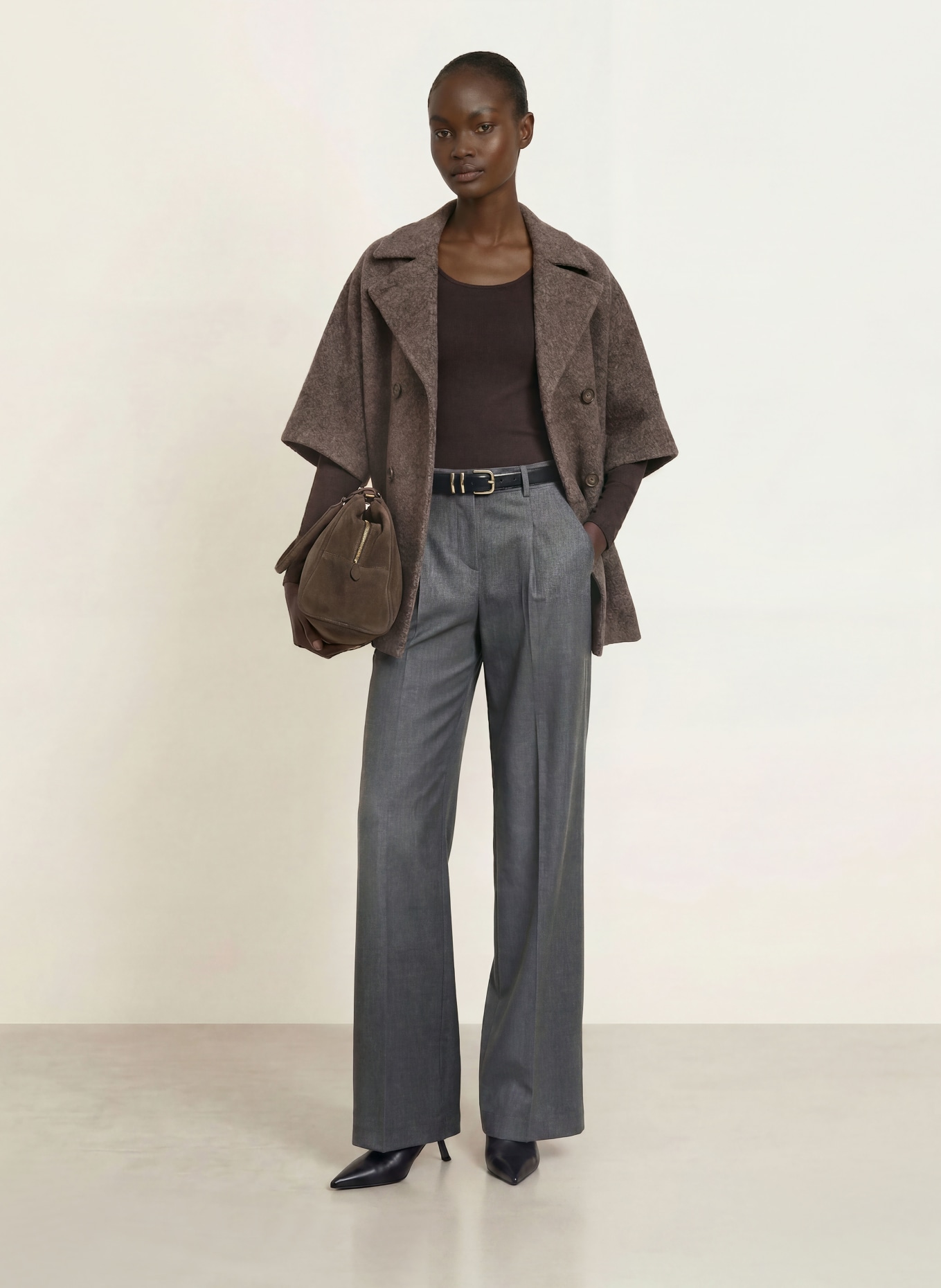 SEDUCTIVE Marlene-broek CHRISSY van flanel: DONKERGRIJS