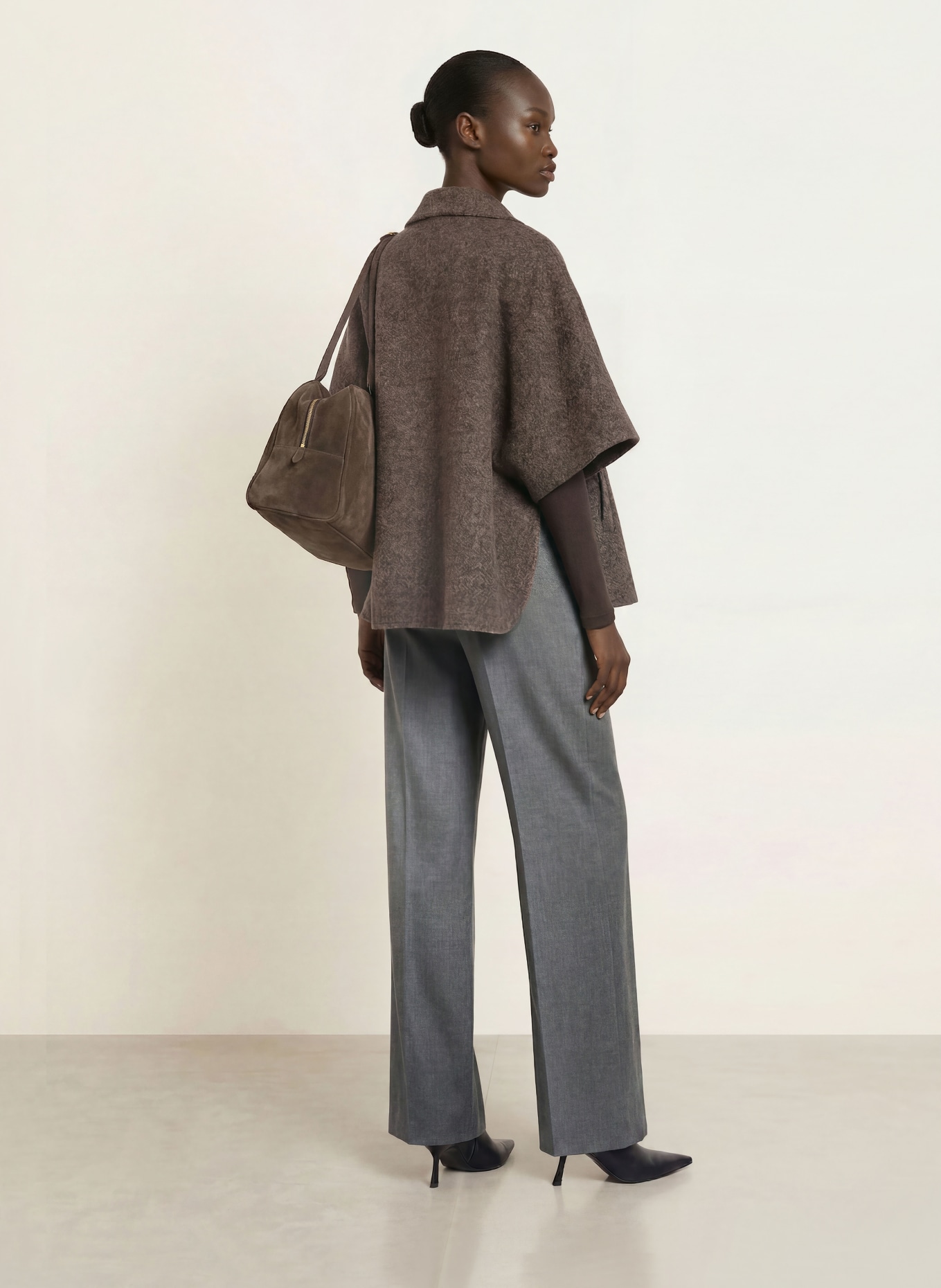 SEDUCTIVE Marlene-broek CHRISSY van flanel: DONKERGRIJS