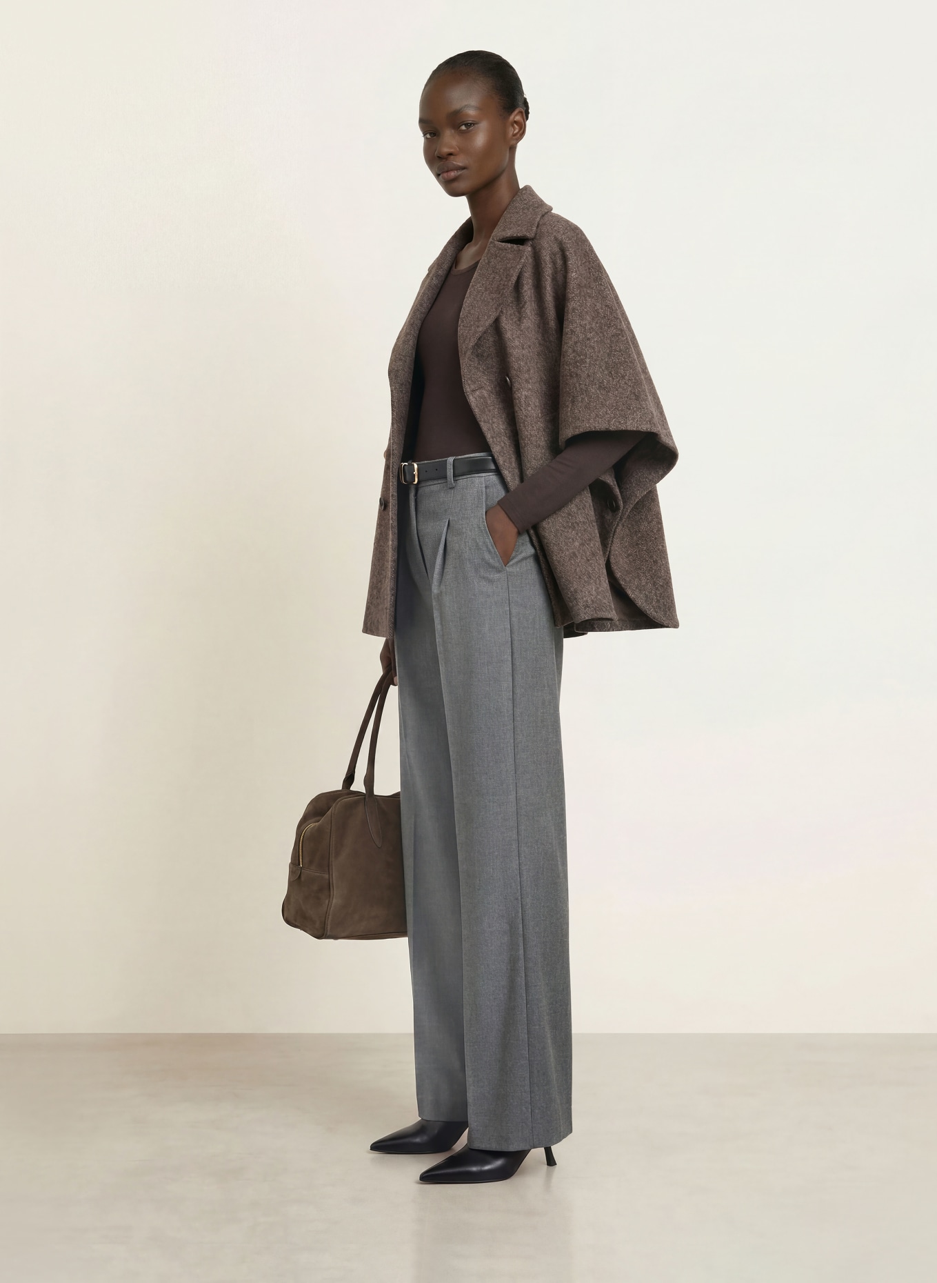 SEDUCTIVE Marlene-broek CHRISSY van flanel: DONKERGRIJS