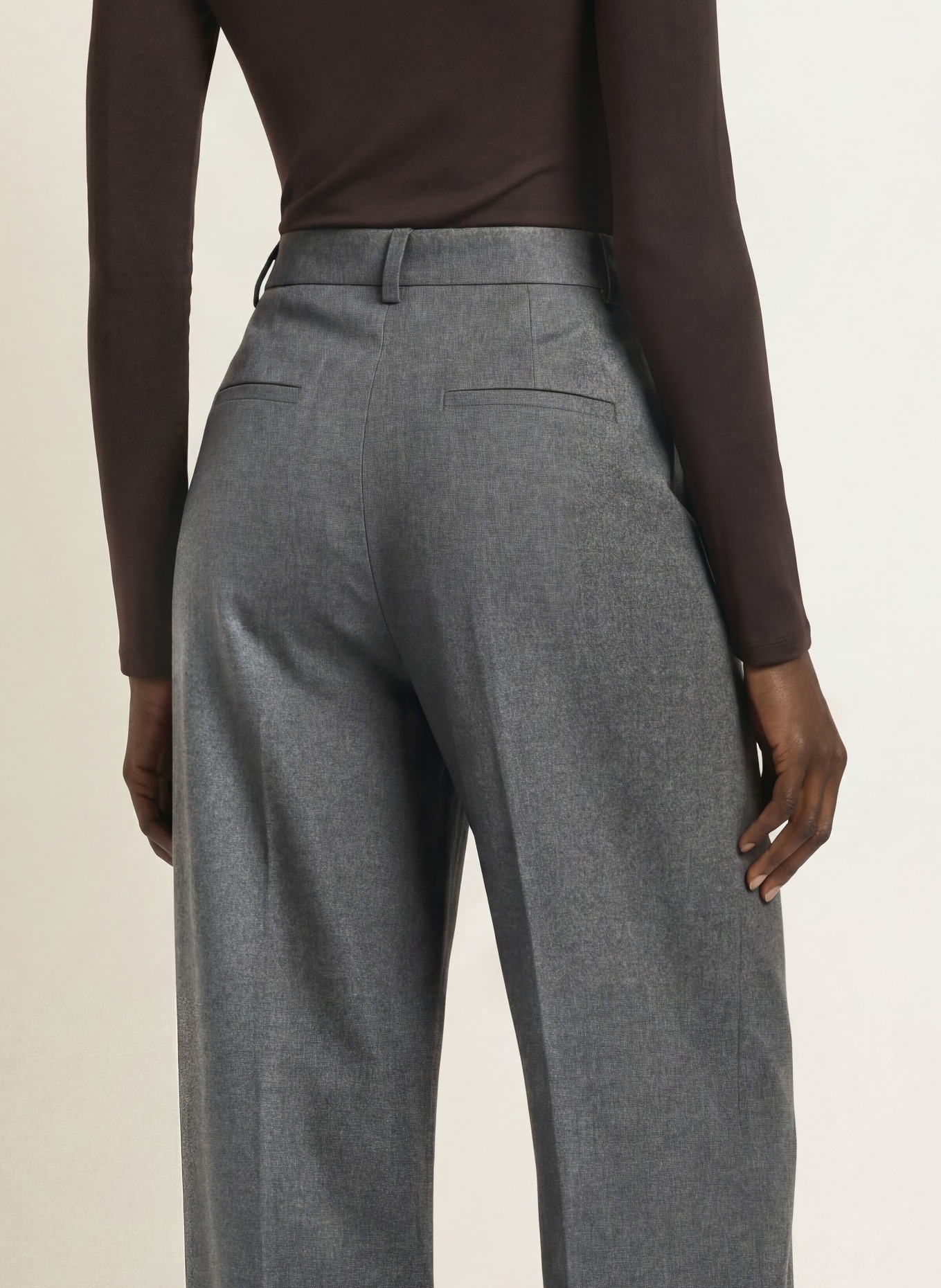 SEDUCTIVE Marlene-broek CHRISSY van flanel: DONKERGRIJS