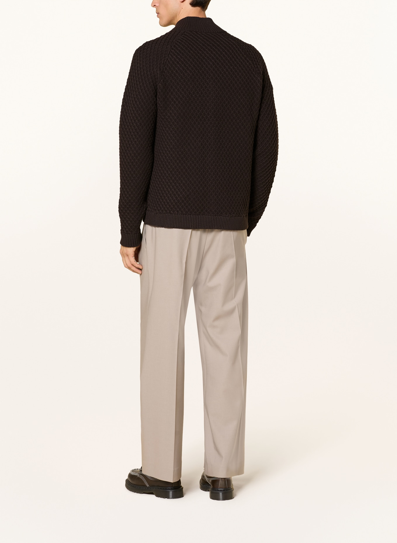 DRYKORN KERAO Cardigan: DARK BROWN