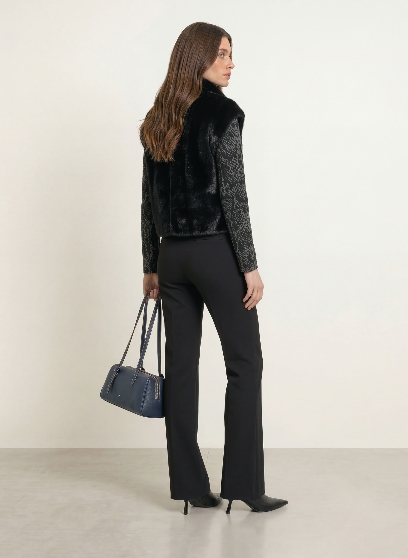 SEDUCTIVE ASHA Jersey Trousers: BLACK