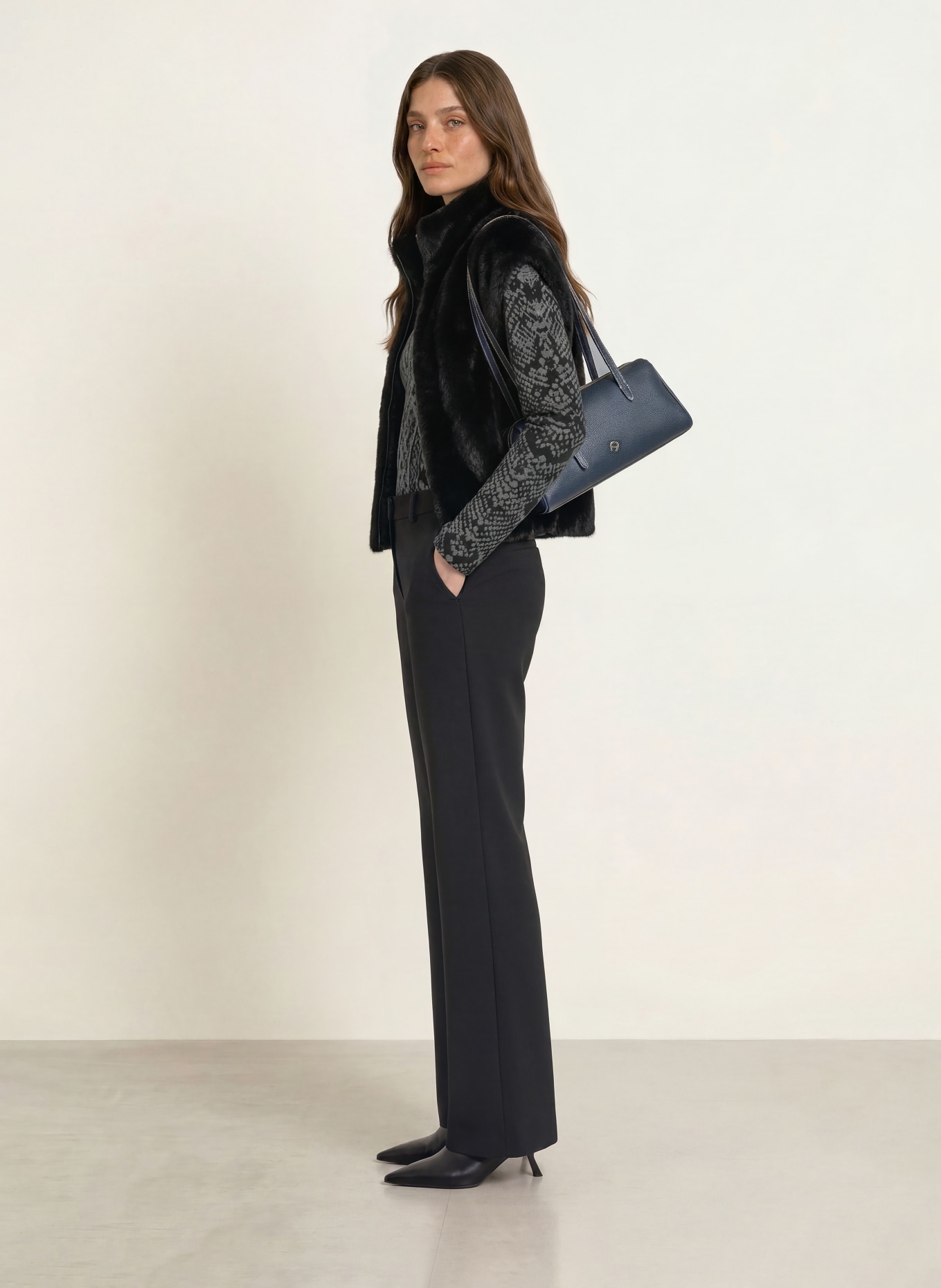 SEDUCTIVE ASHA Jersey Trousers: BLACK