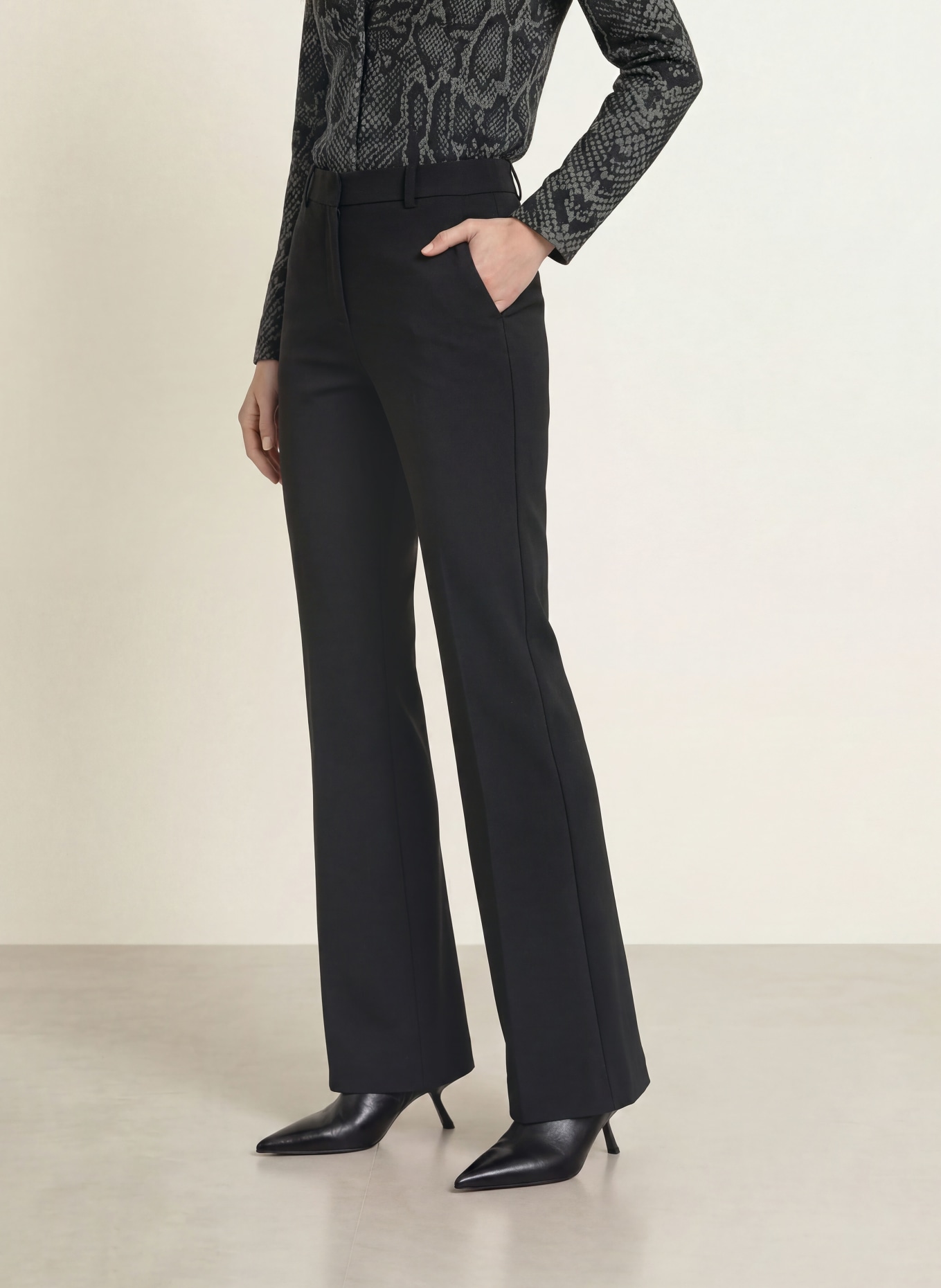 SEDUCTIVE ASHA Jersey Trousers: BLACK