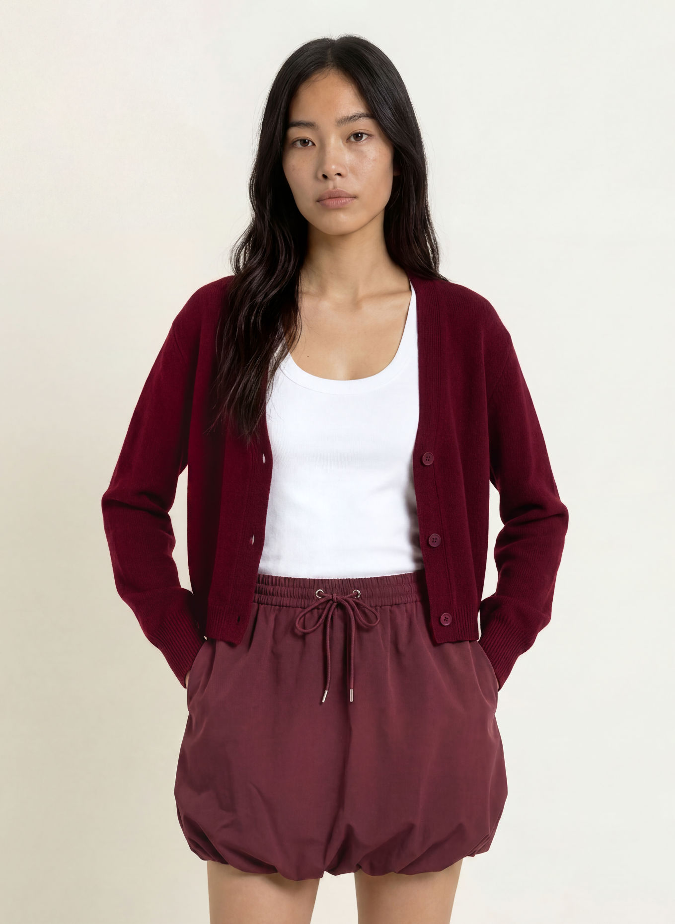 FROM FUTURE Gilet en cachemire: ROUGE FONCÉ